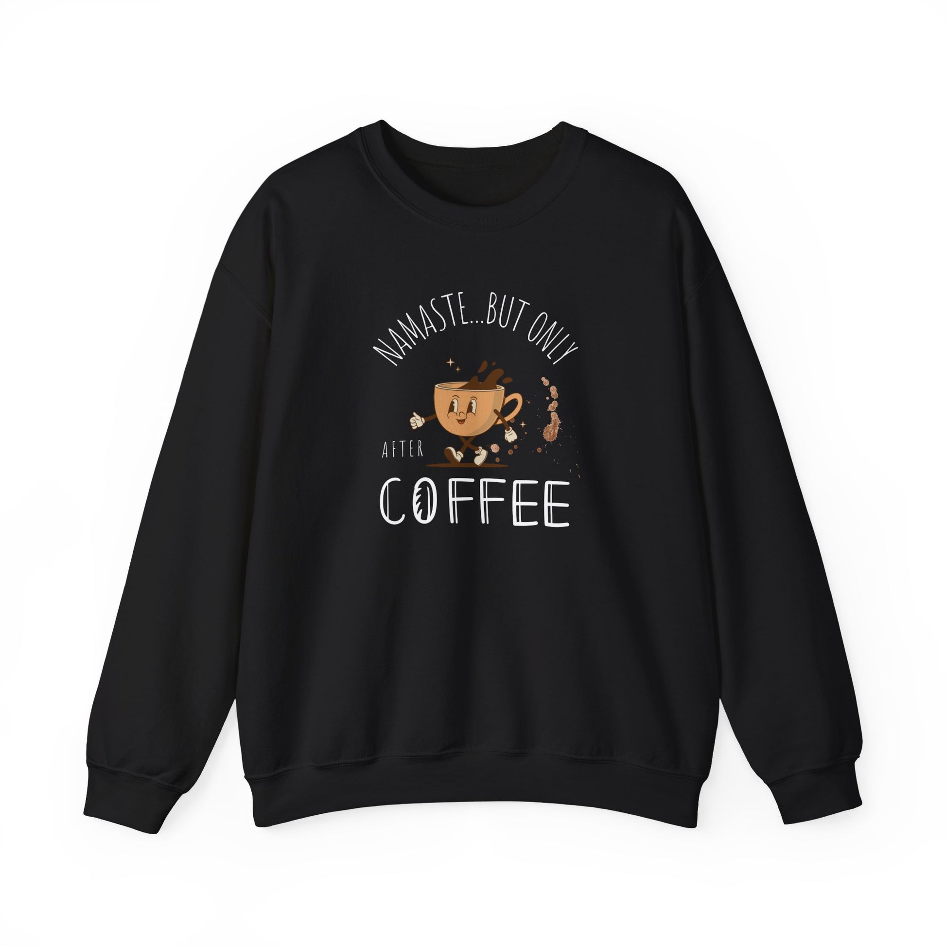 Comfy yoga and coffee sweatshirt - Black