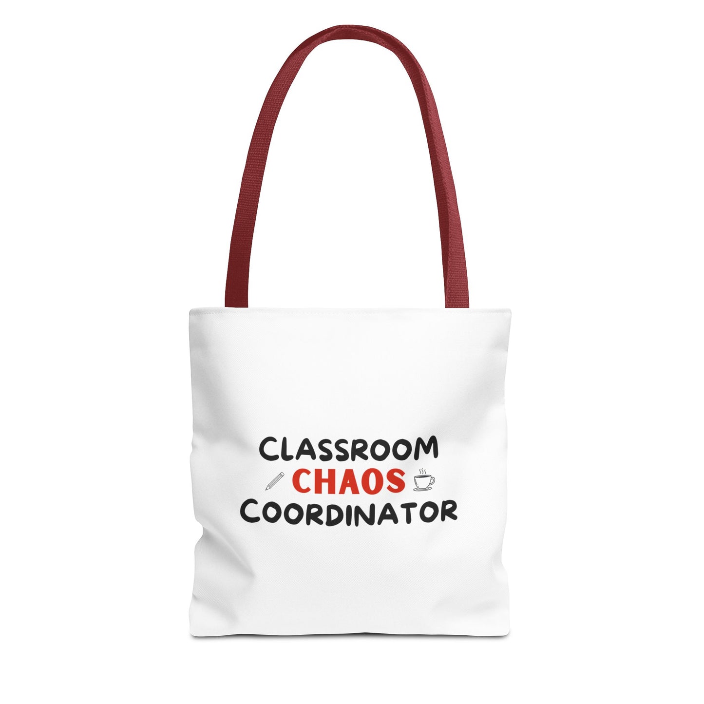 Teacher Canvas Tote Bag – Classroom Chaos Coordinator Carryall