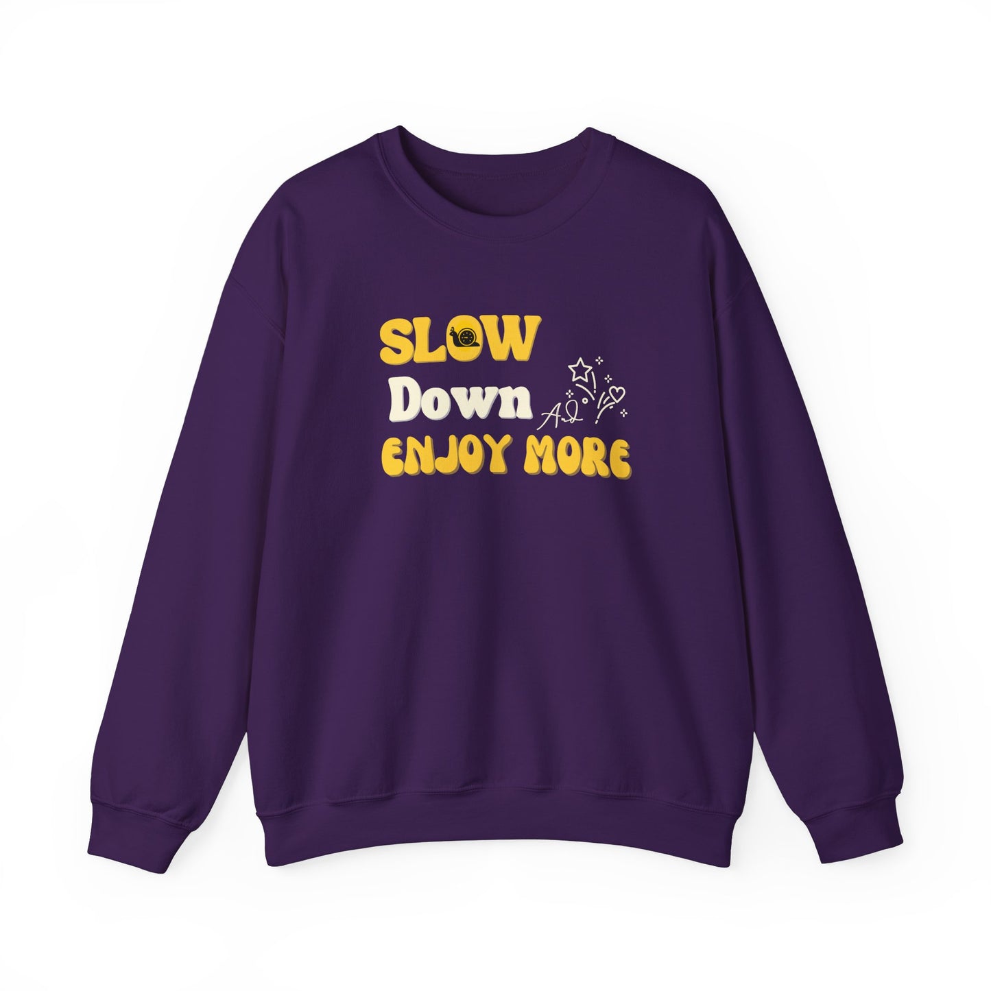 Inspirational pullover sweatshirt - purple