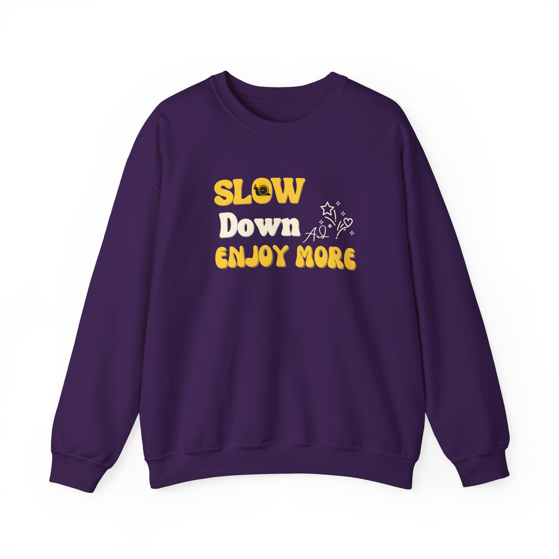 Inspirational pullover sweatshirt - purple