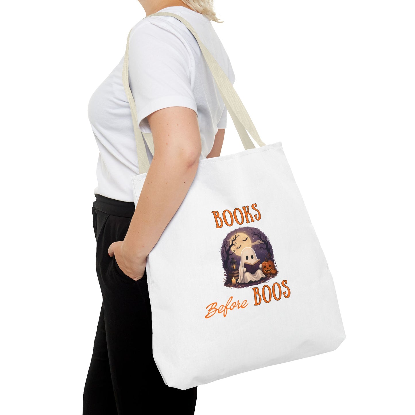 Halloween Tote Bag – Books Before Boos Book Lover Carryall