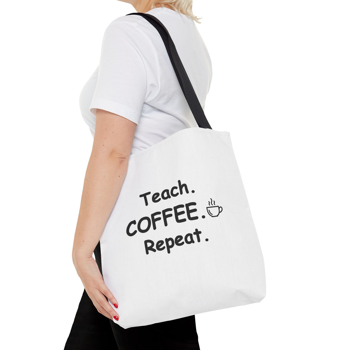 Teacher Tote Bags – Teach Coffee Repeat Canvas Tote