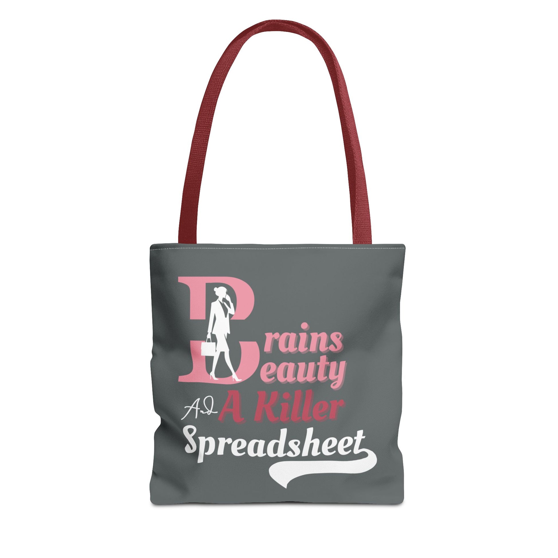 Empowered women tote bag - red handle