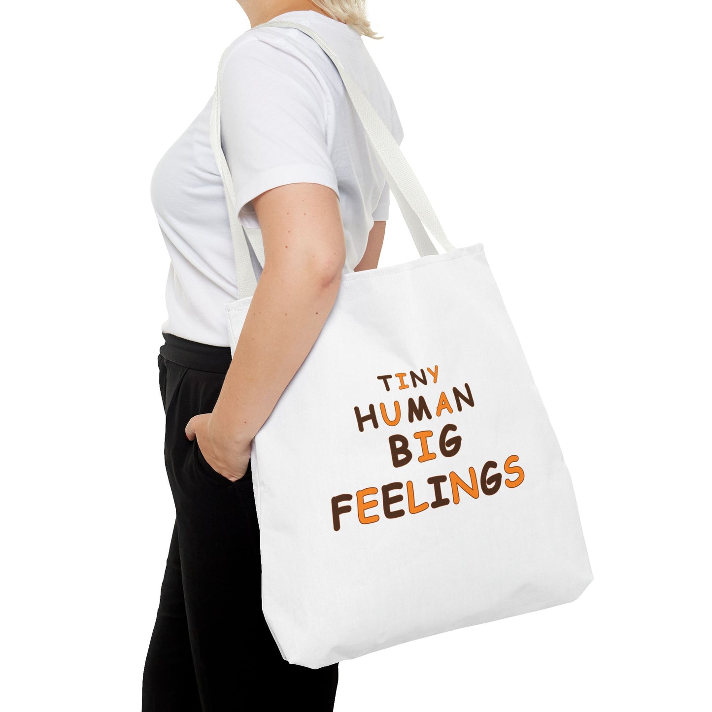 Teacher Tote Bag – Tiny Human Big Feelings Canvas Carryall