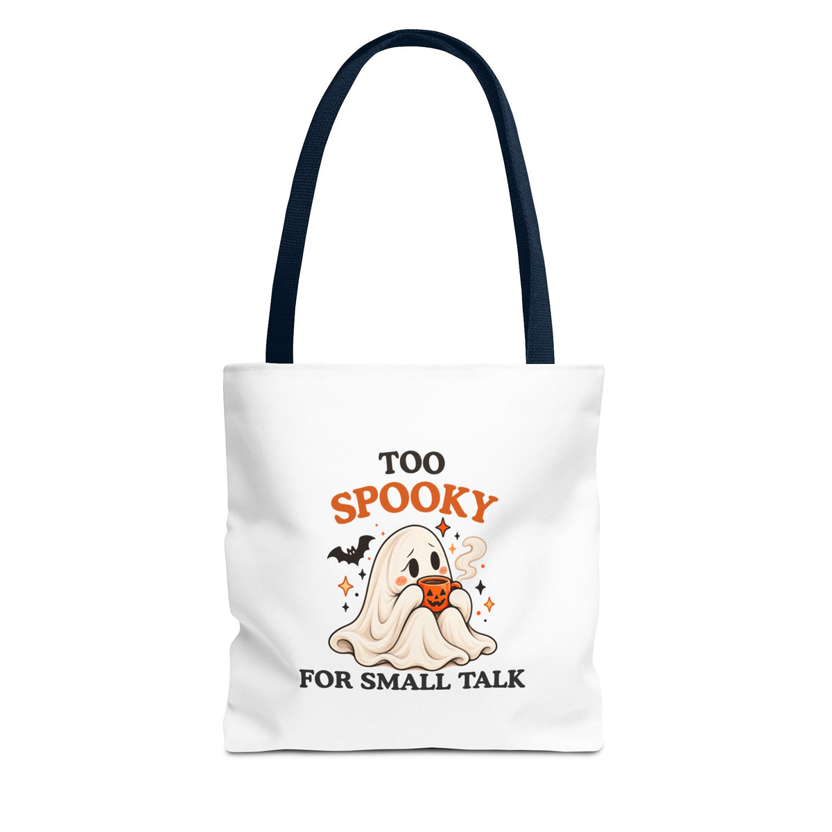 Introvert Tote Bag – Too Spooky for Small Talk Ghost Bag