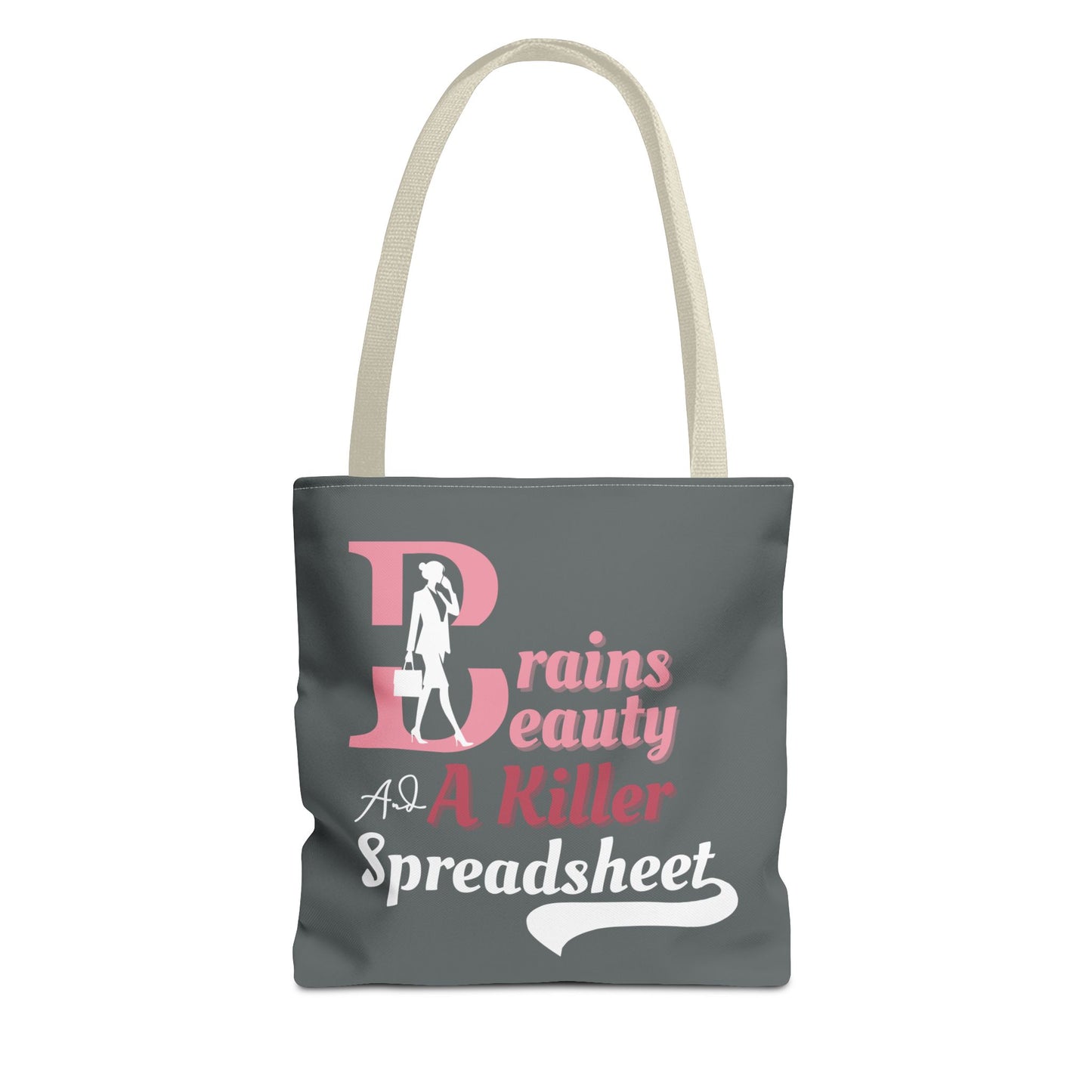 Empowered women tote bag - beige handle