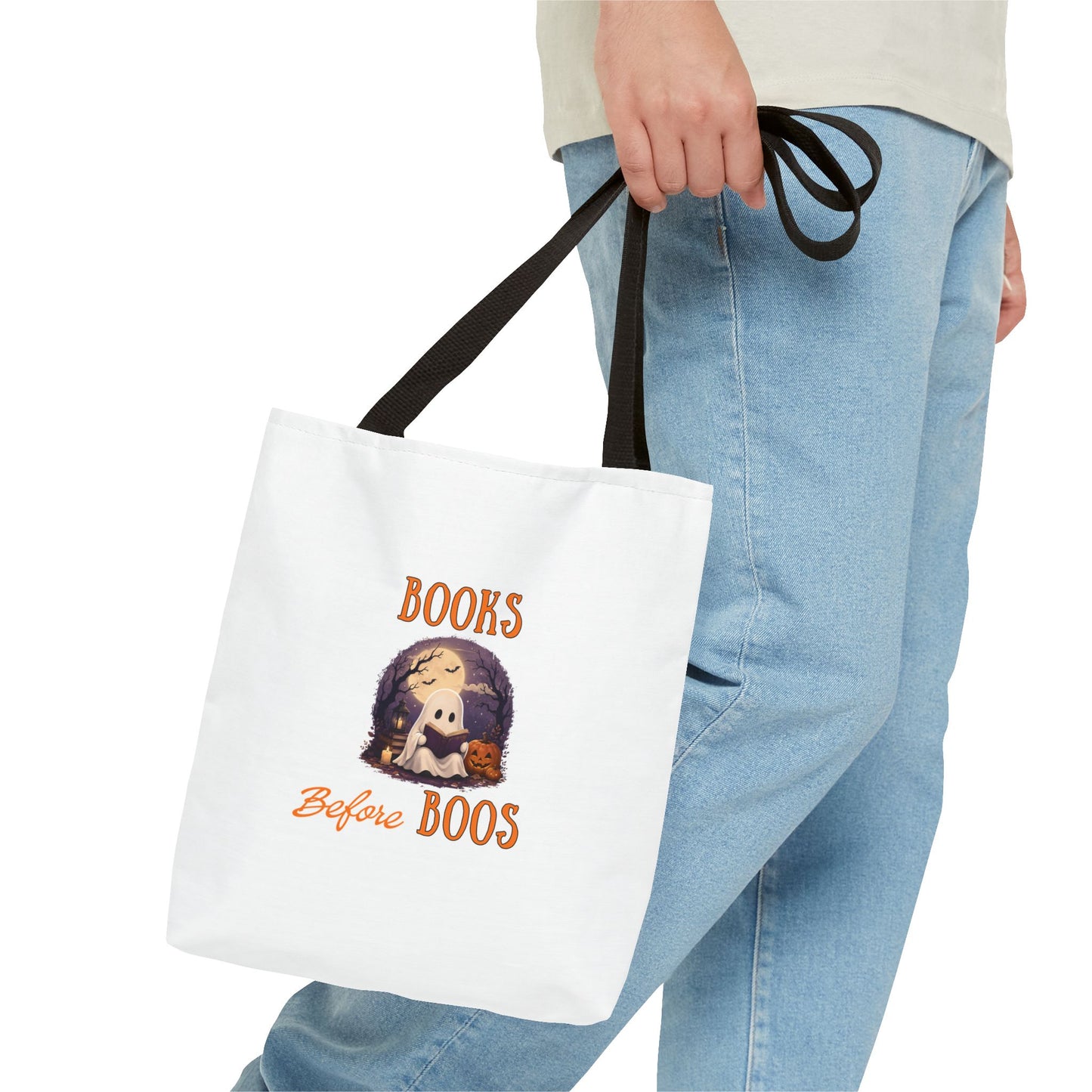 Halloween Tote Bag – Books Before Boos Book Lover Carryall
