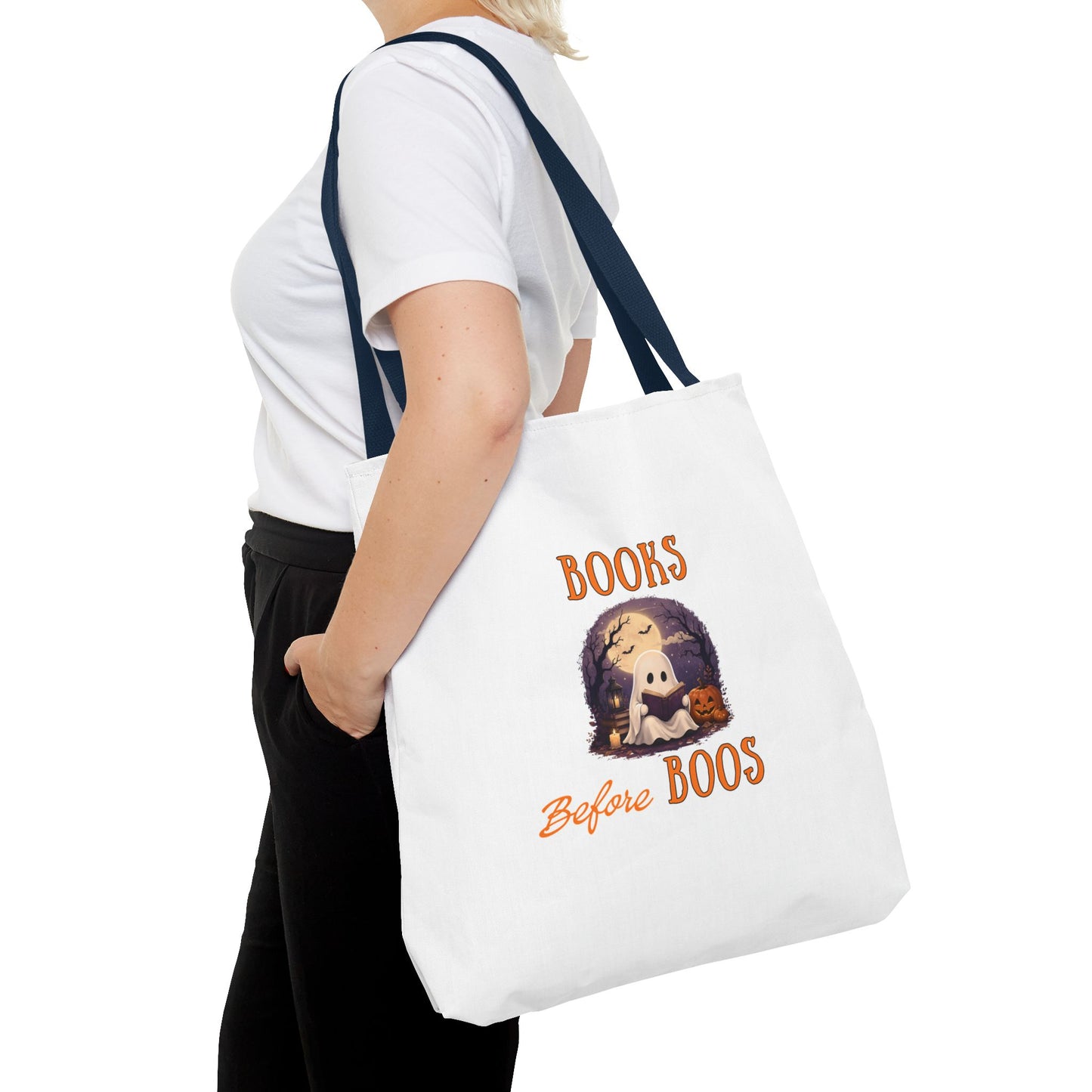Halloween Tote Bag – Books Before Boos Book Lover Carryall