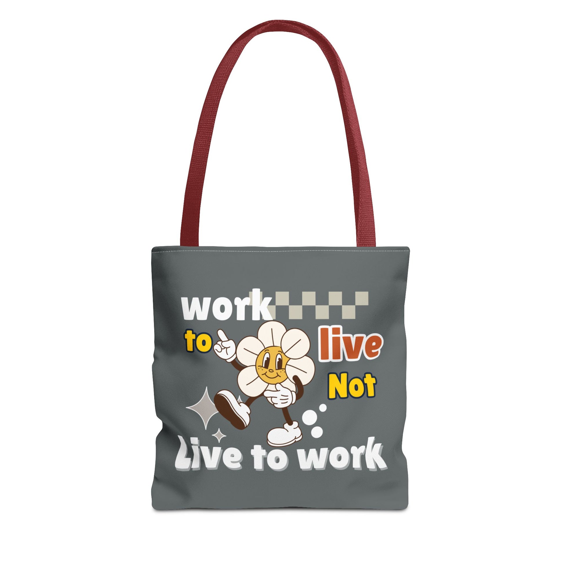 Eco-friendly tote bag with red handle
