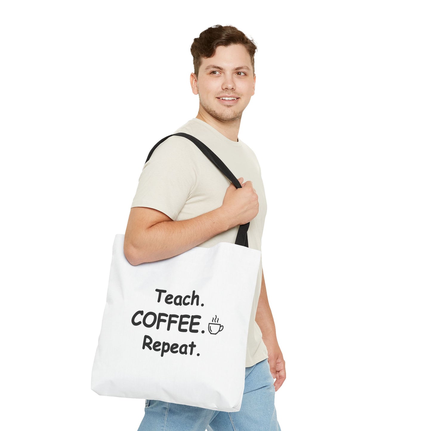 Teacher Tote Bags – Teach Coffee Repeat Canvas Tote