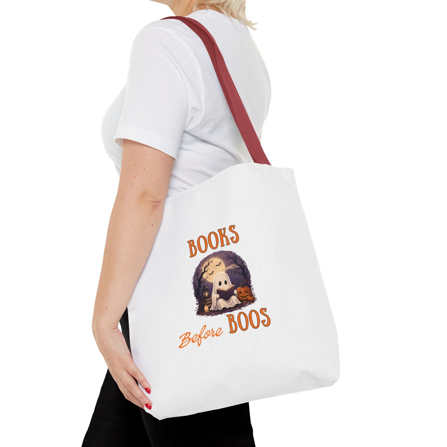 Halloween Tote Bag – Books Before Boos Book Lover Carryall