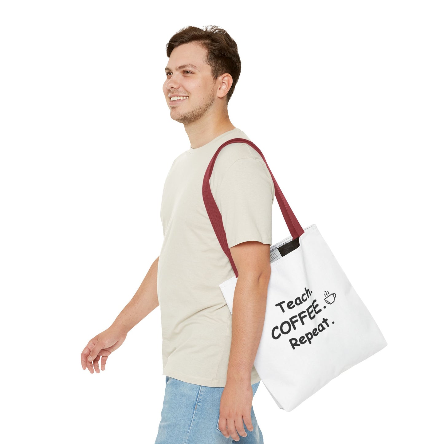 Teacher Tote Bags – Teach Coffee Repeat Canvas Tote