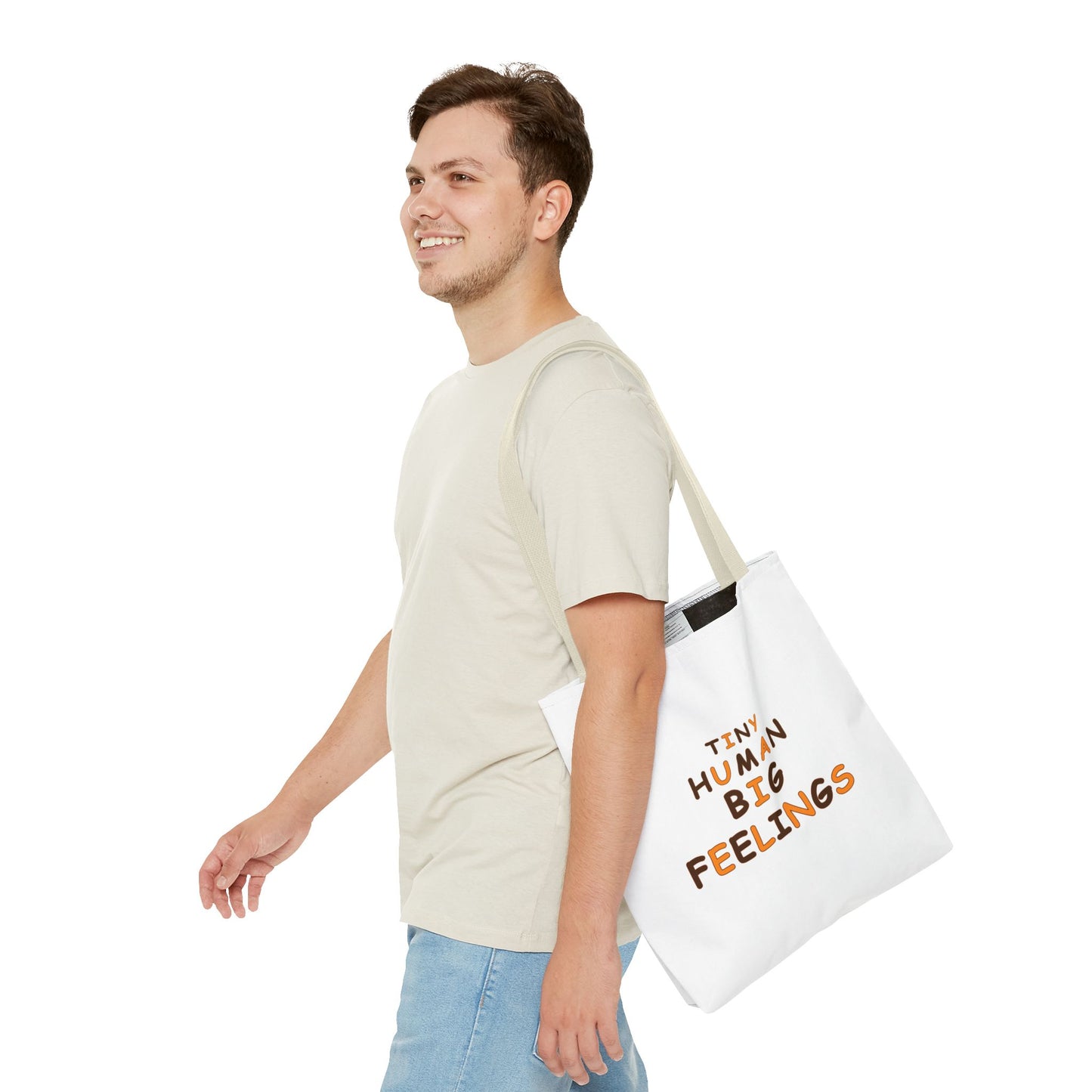 Teacher Tote Bag – Tiny Human Big Feelings Canvas Carryall