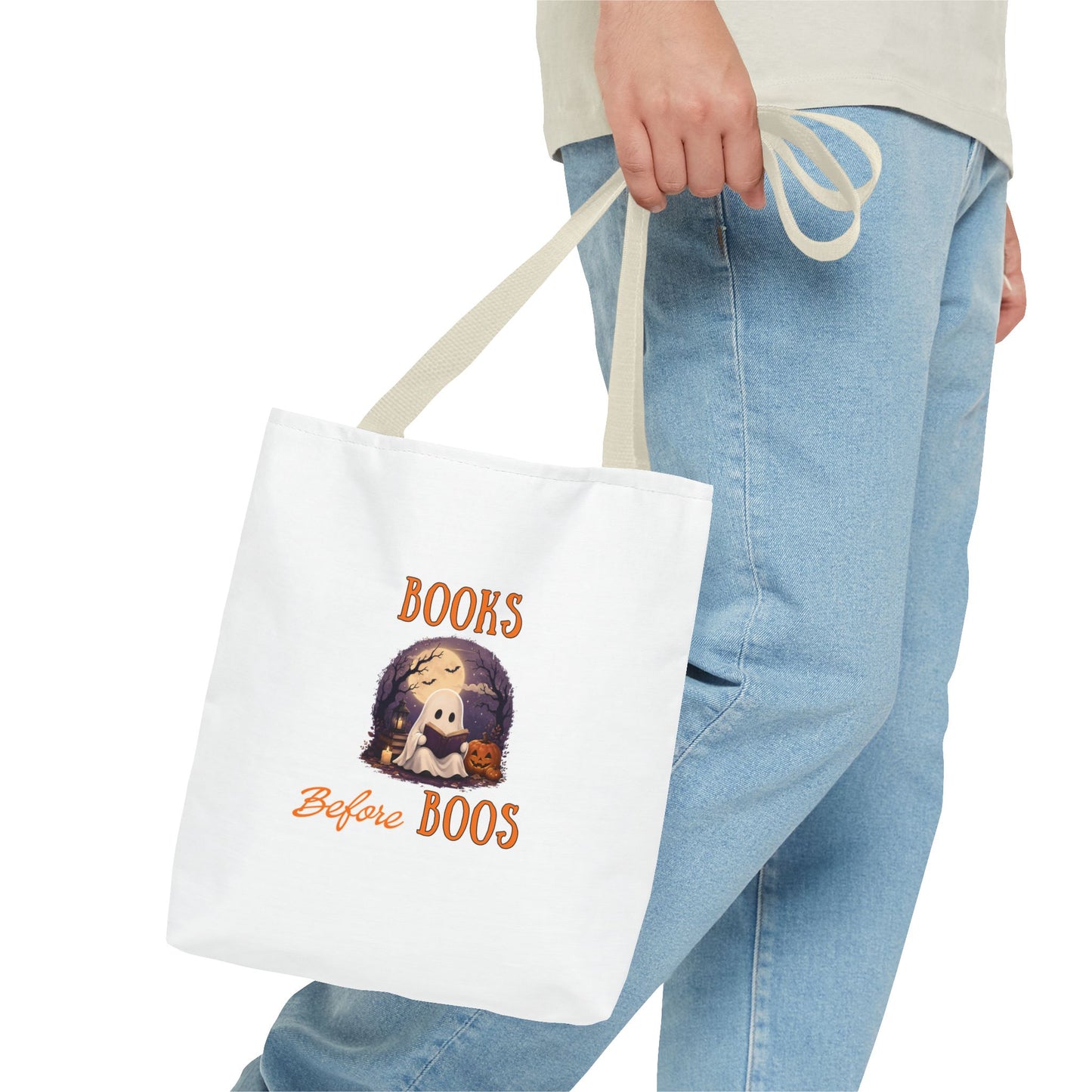 Halloween Tote Bag – Books Before Boos Book Lover Carryall