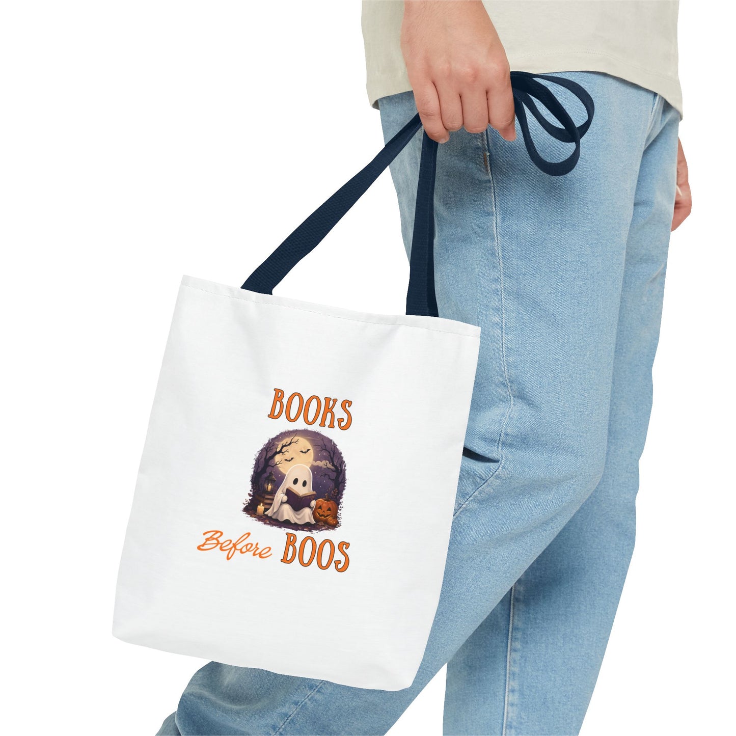 Halloween Tote Bag – Books Before Boos Book Lover Carryall
