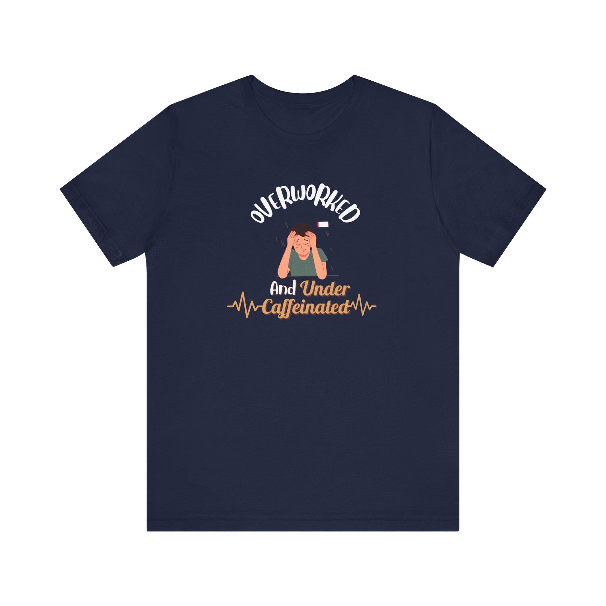 Funny caffeine shirt - navy