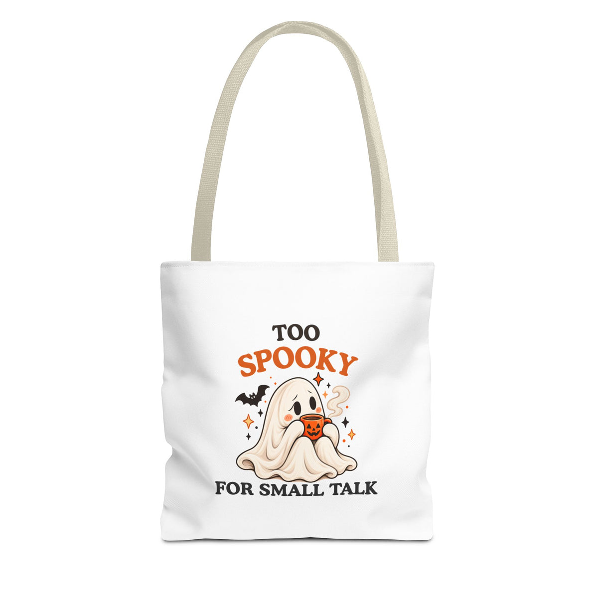 Introvert Tote Bag – Too Spooky for Small Talk Ghost Bag