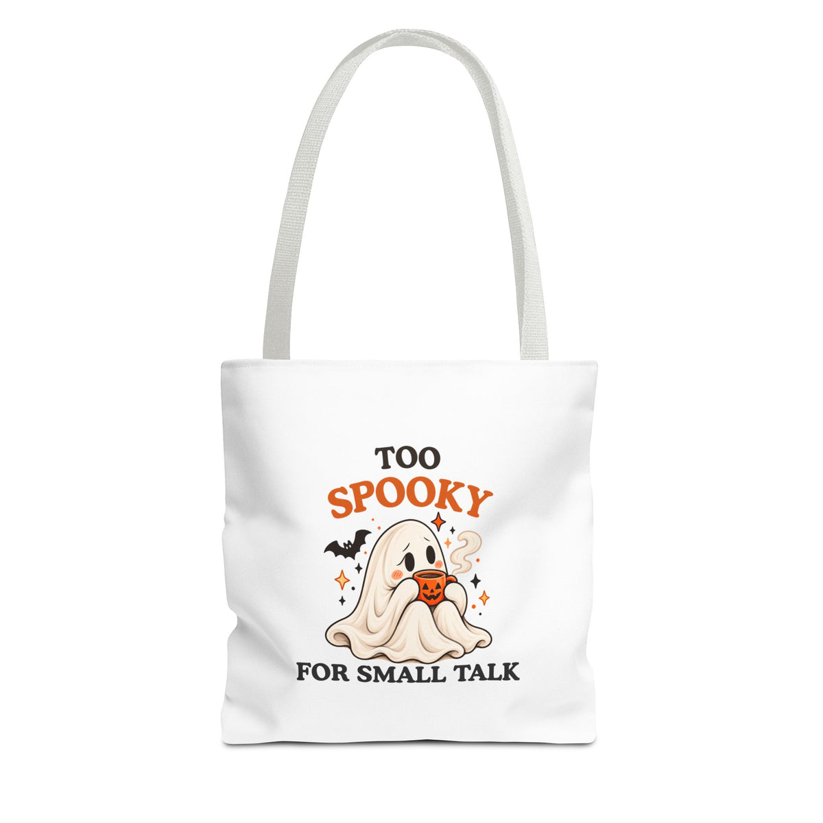 Introvert Tote Bag – Too Spooky for Small Talk Ghost Bag