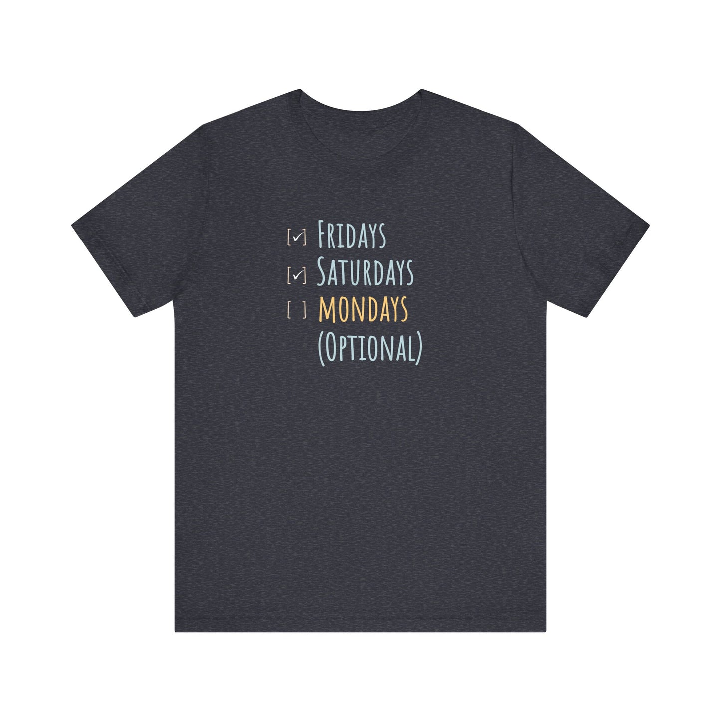 Minimalist funny shirt - heather navy
