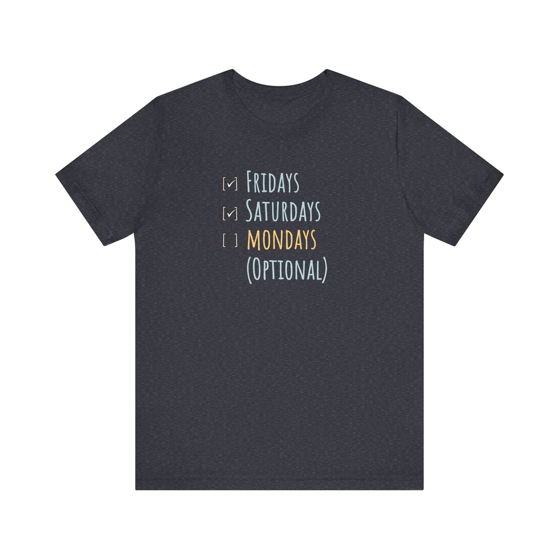 Minimalist funny shirt - heather navy