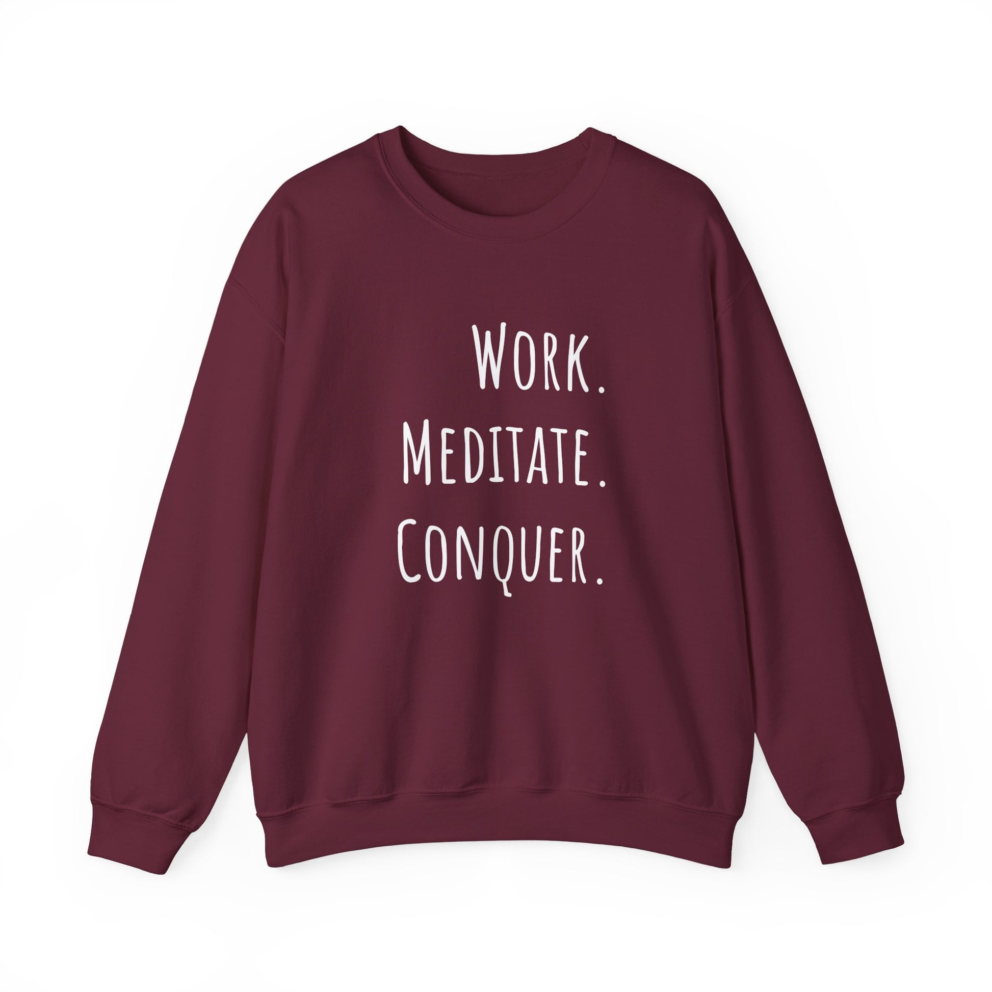 Relaxed fit meditation sweatshirt - Maroon