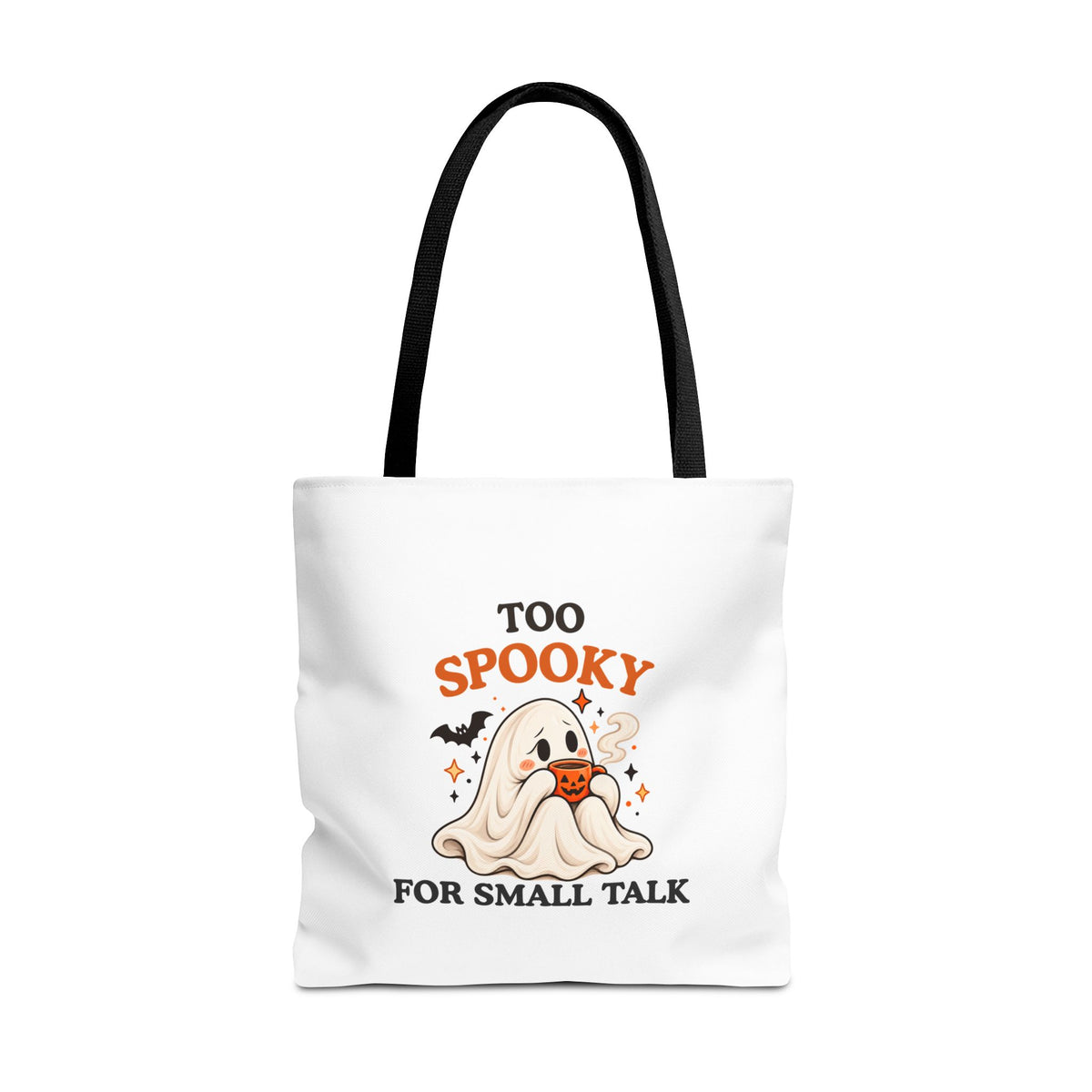 Introvert Tote Bag – Too Spooky for Small Talk Ghost Bag