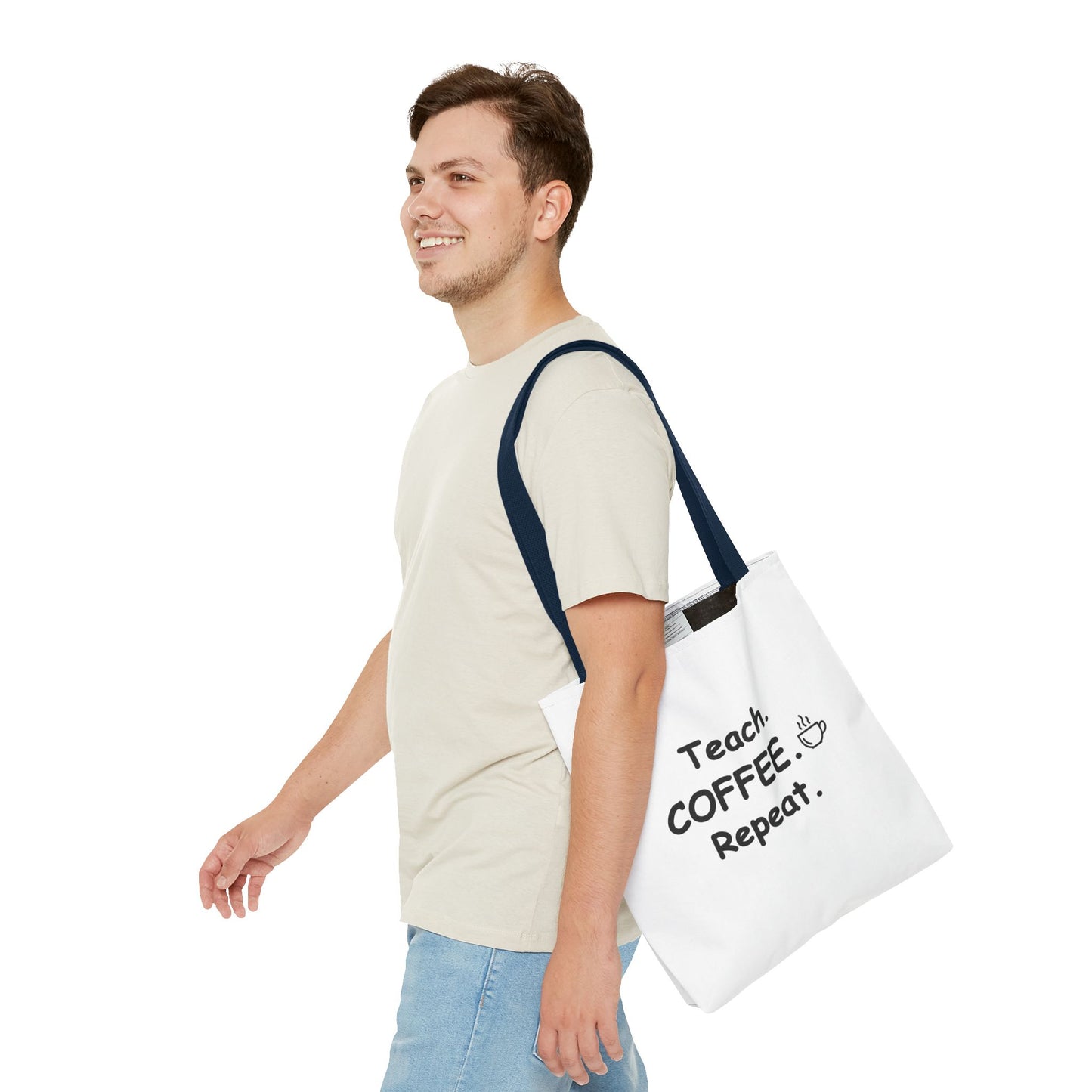 Teacher Tote Bags – Teach Coffee Repeat Canvas Tote