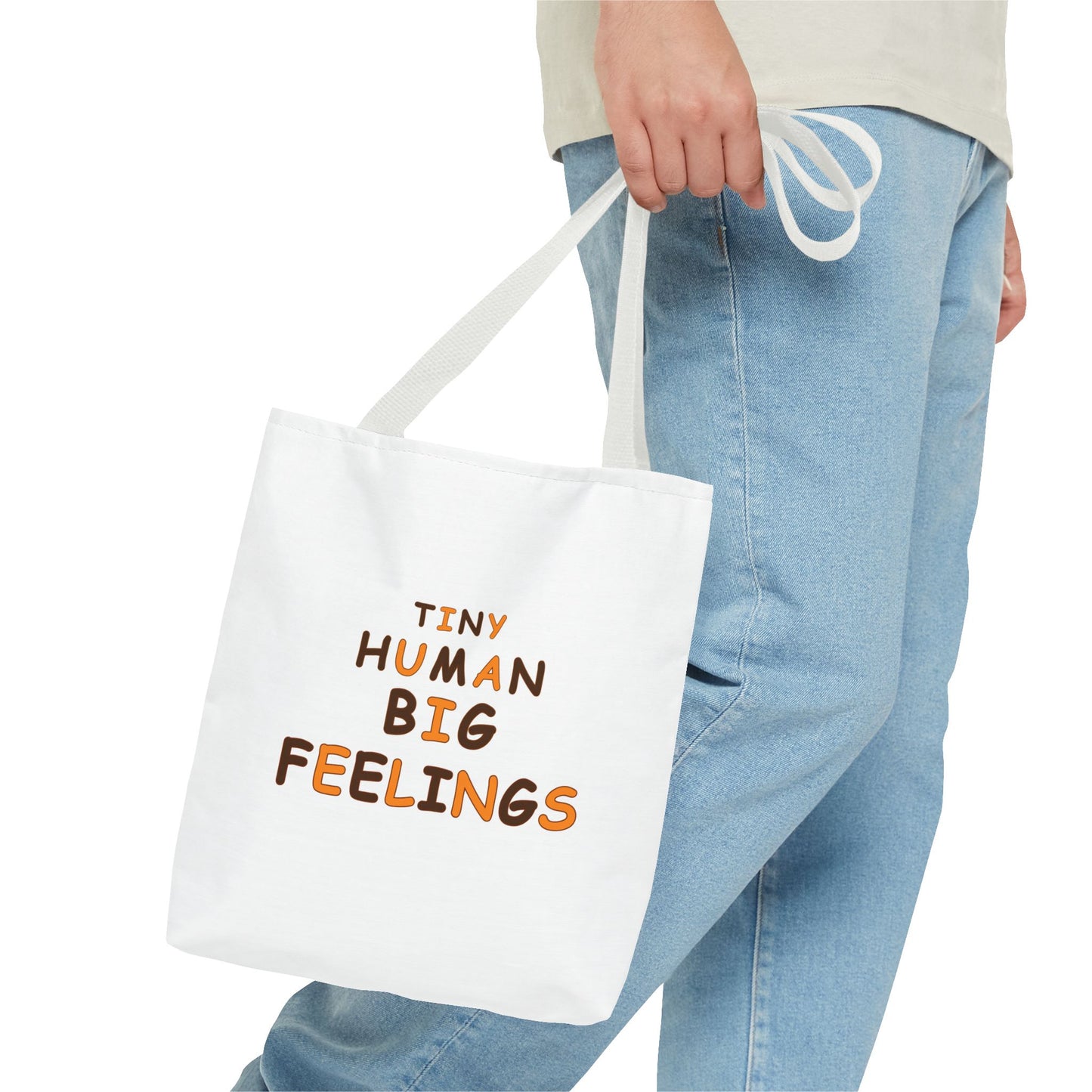 Teacher Tote Bag – Tiny Human Big Feelings Canvas Carryall