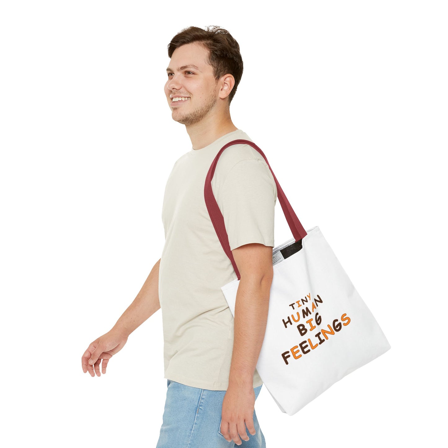 Teacher Tote Bag – Tiny Human Big Feelings Canvas Carryall