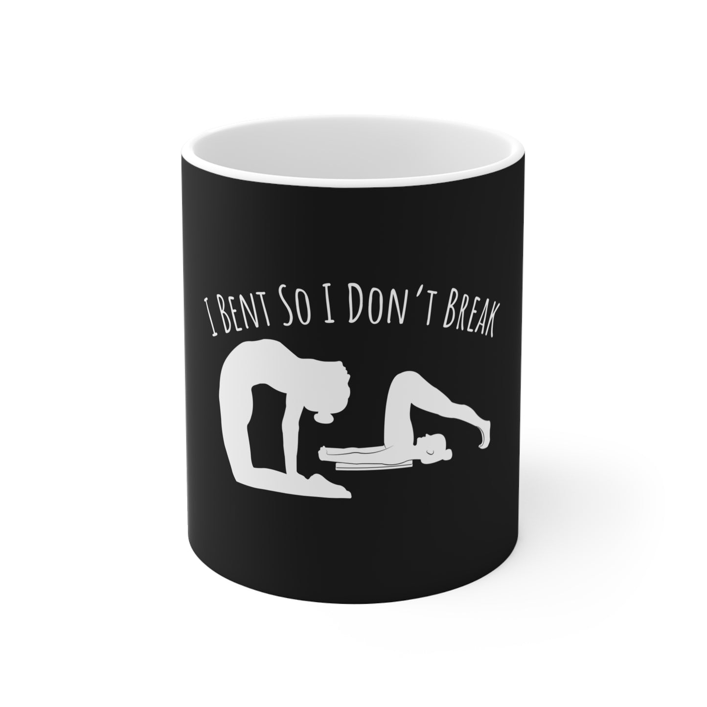 I bent so I don't break mug - Black