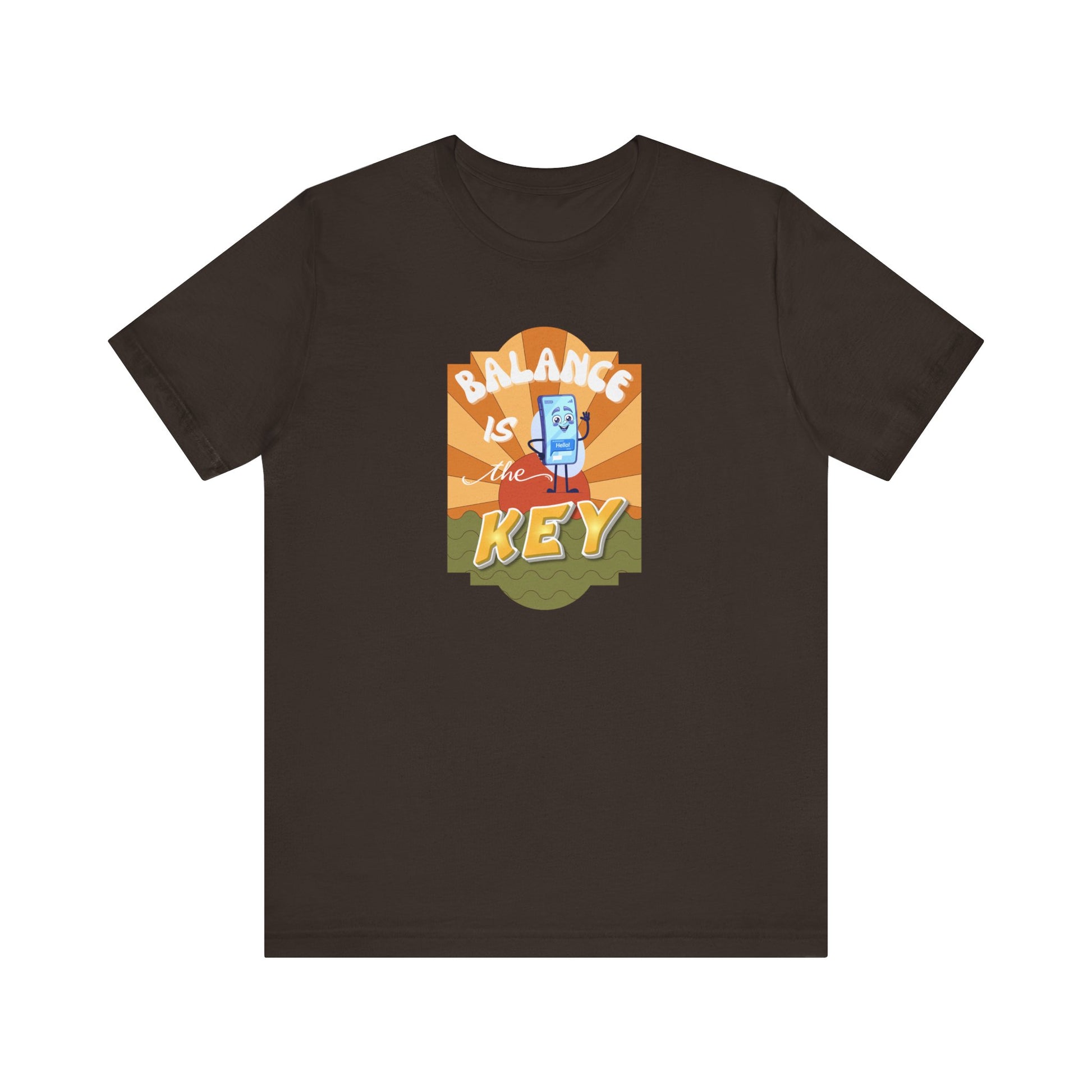Balance is the key t-shirt - brown