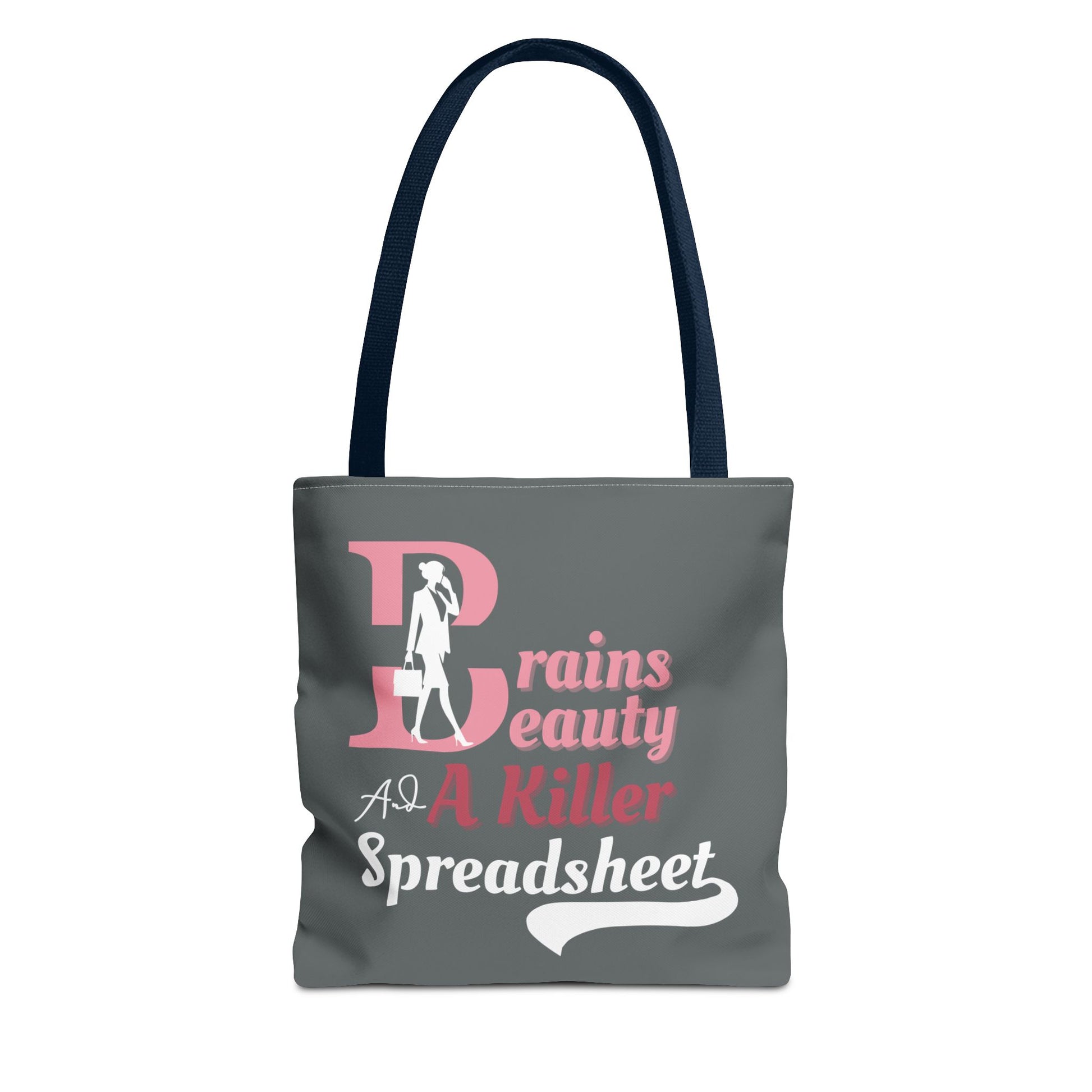 Empowered women tote bag - navy handle