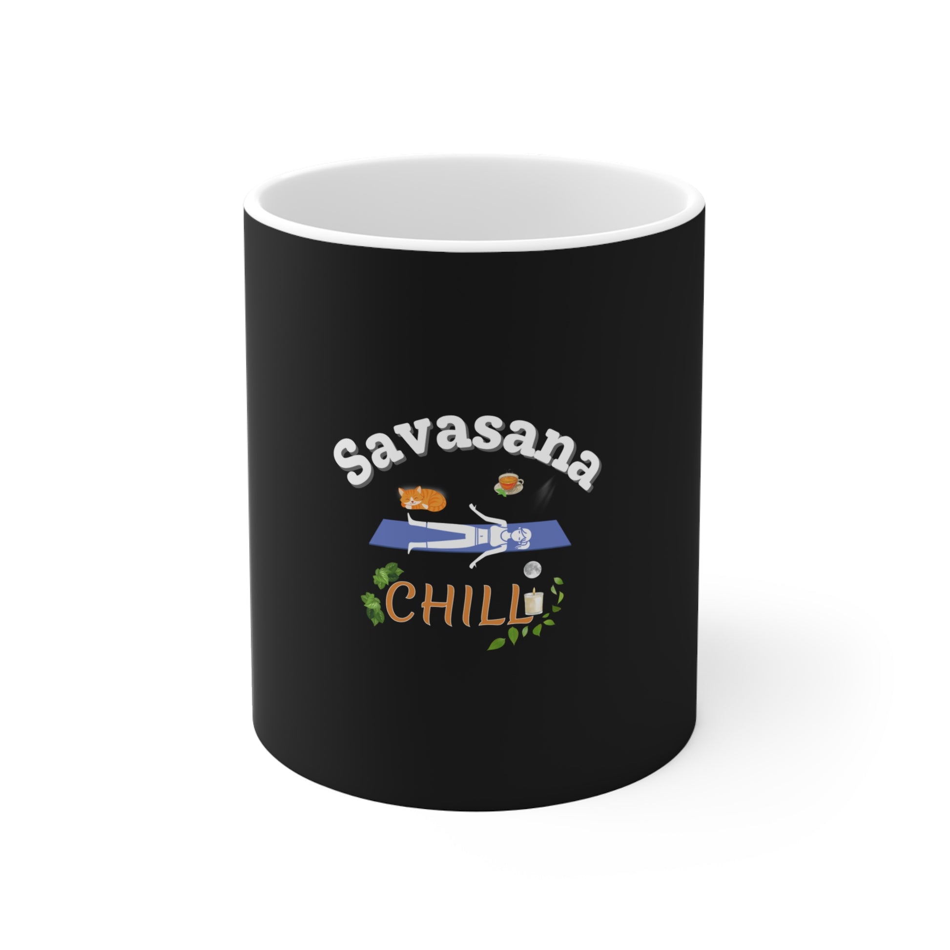 Savasana and chill coffee mug design