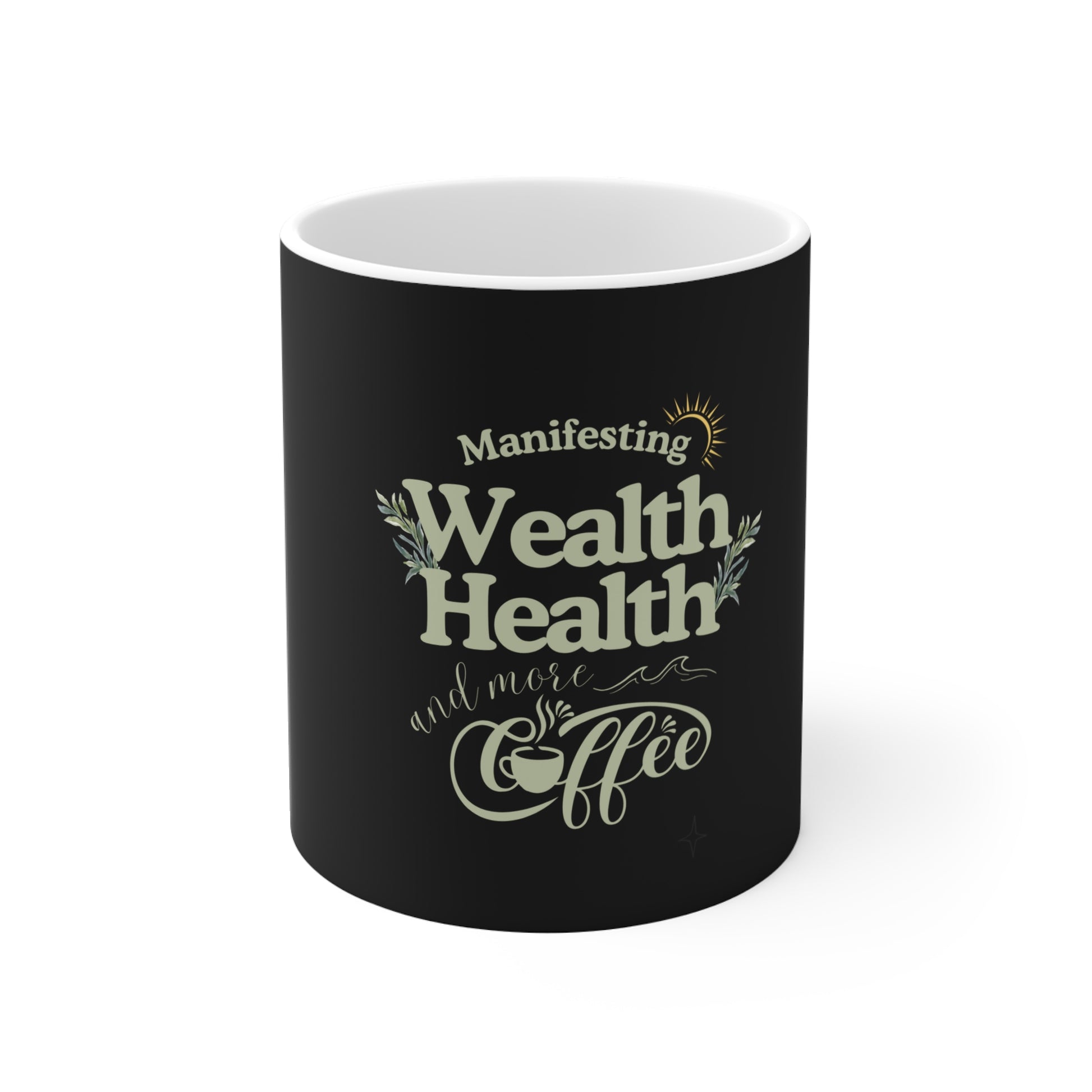Inspirational coffee mug - front view