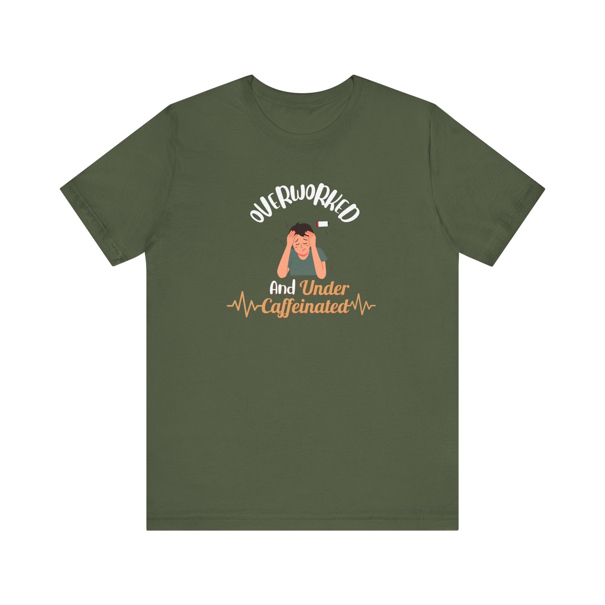 Funny caffeine shirt - Military green
