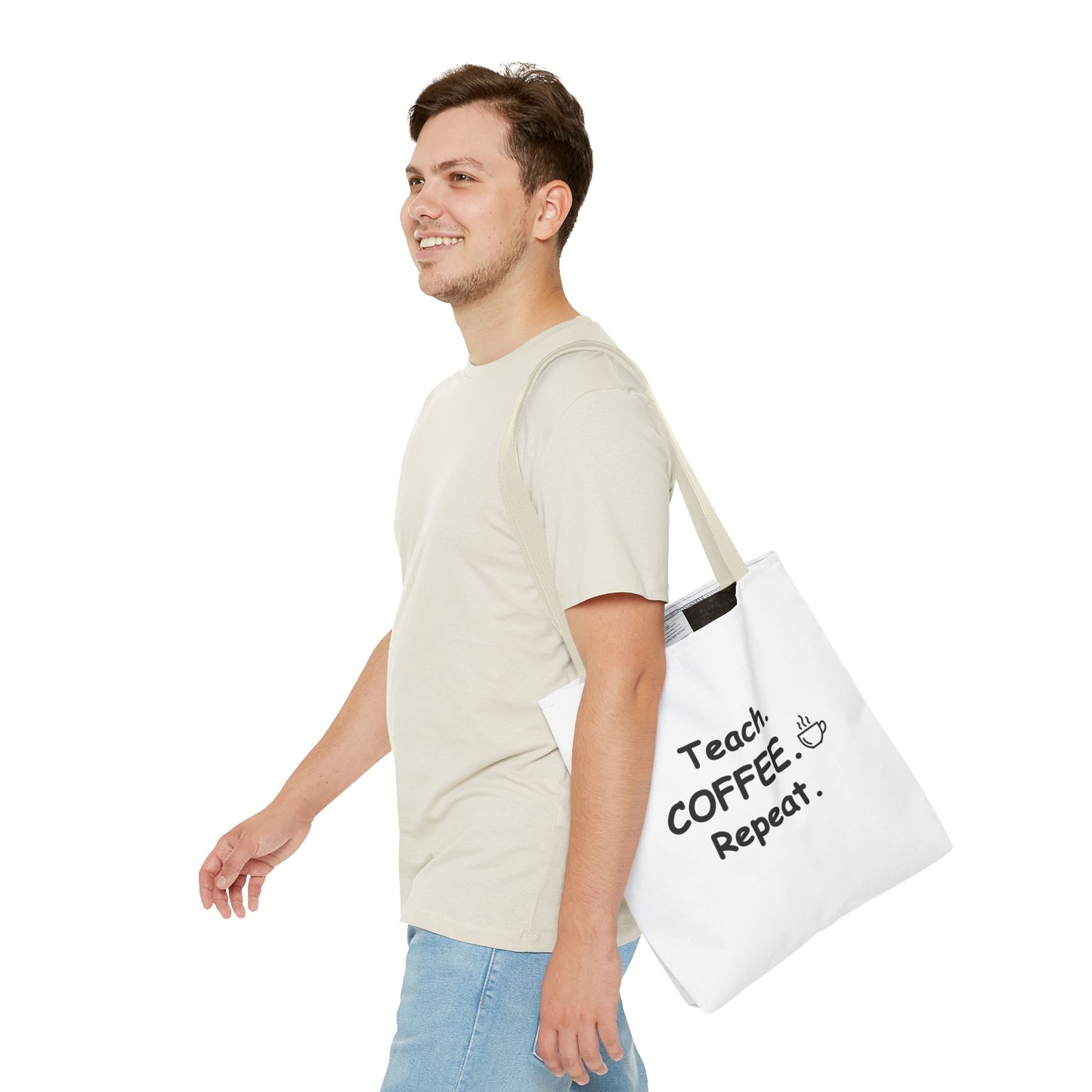 Teacher Tote Bags – Teach Coffee Repeat Canvas Tote