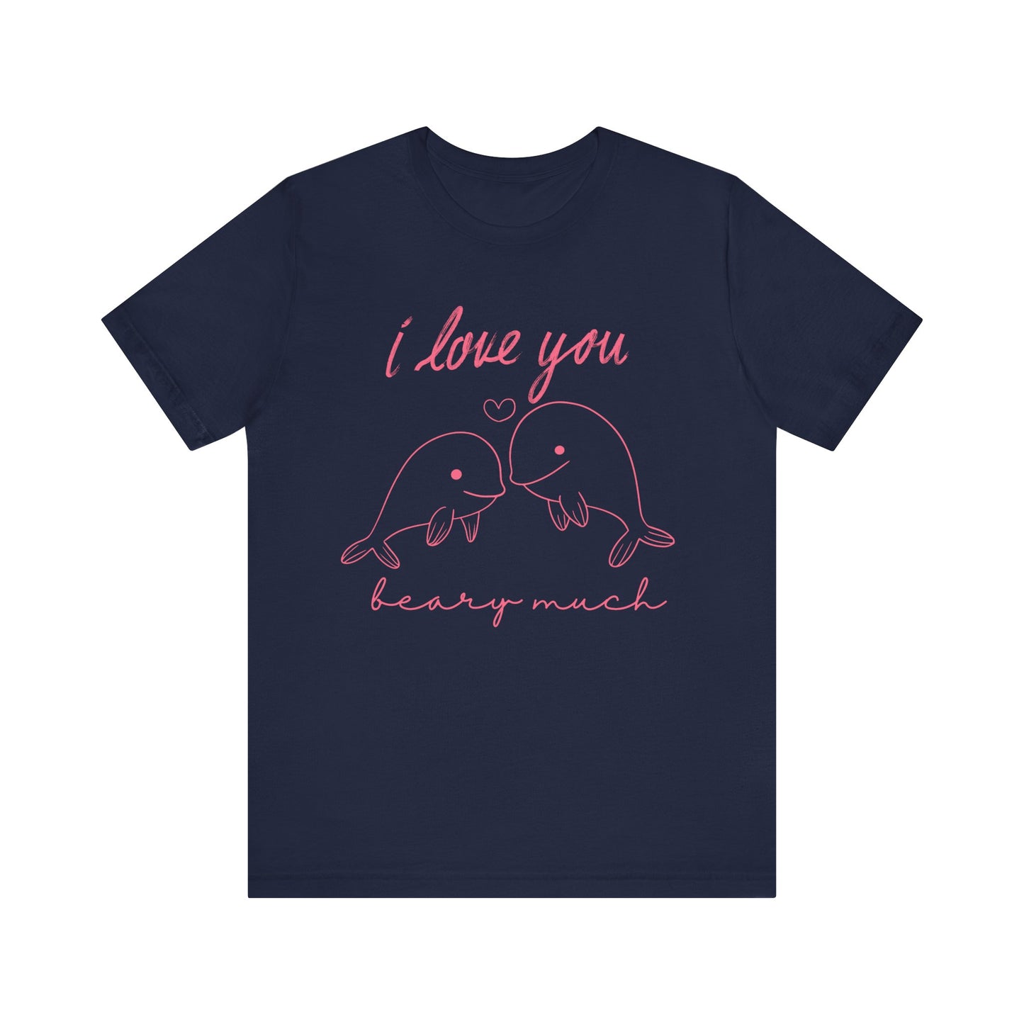 Adorable Dolphin love t-shirt - Navy