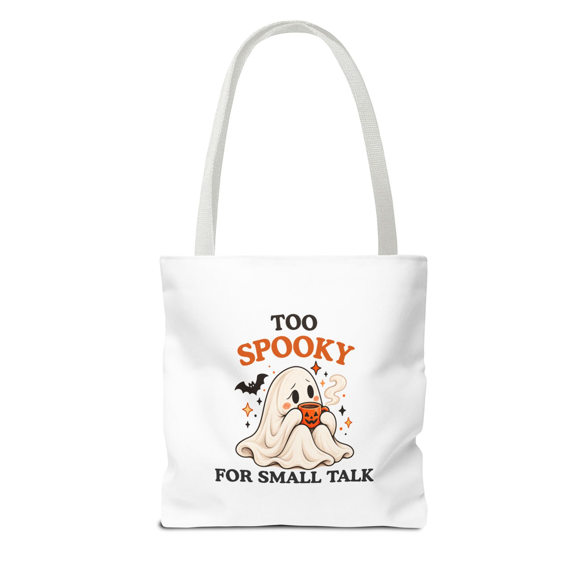 Introvert Tote Bag – Too Spooky for Small Talk Ghost Bag