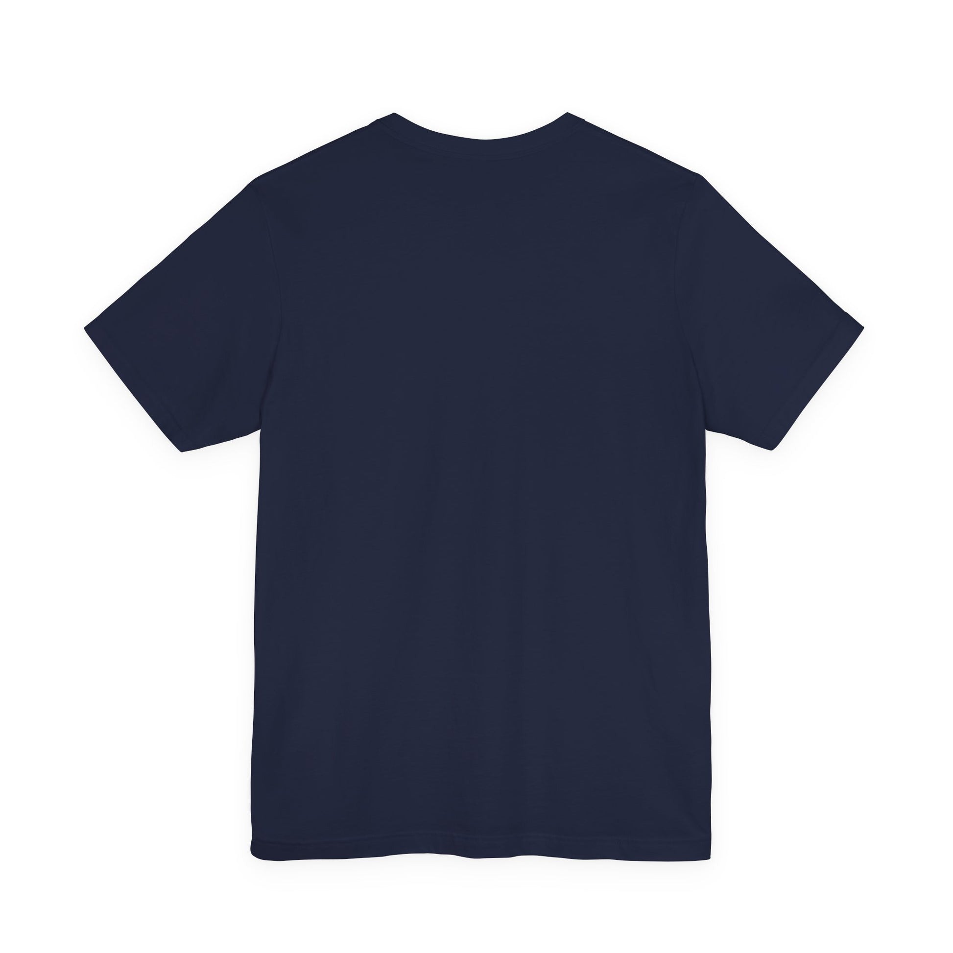 Navy blue t-shirt with text 'Savasana and Chill' on a white background