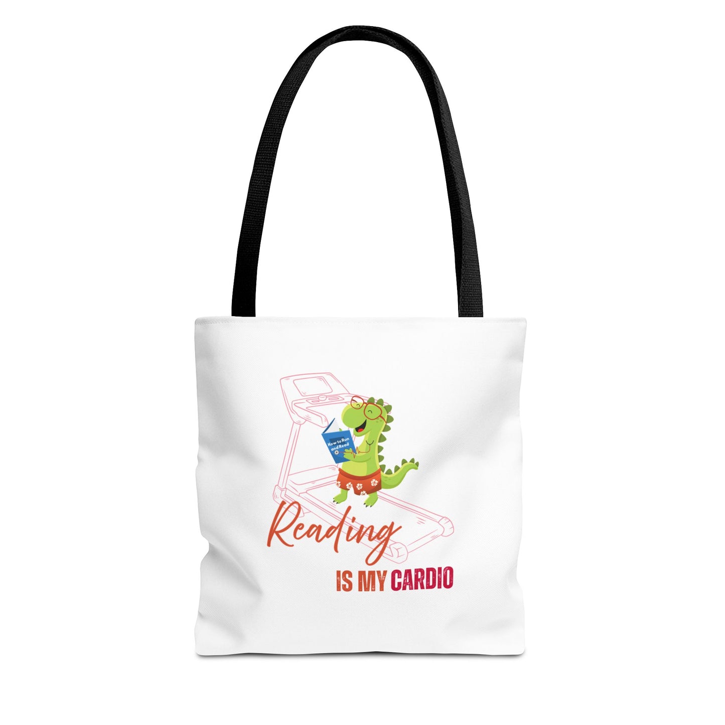 Reading tote design with black handles