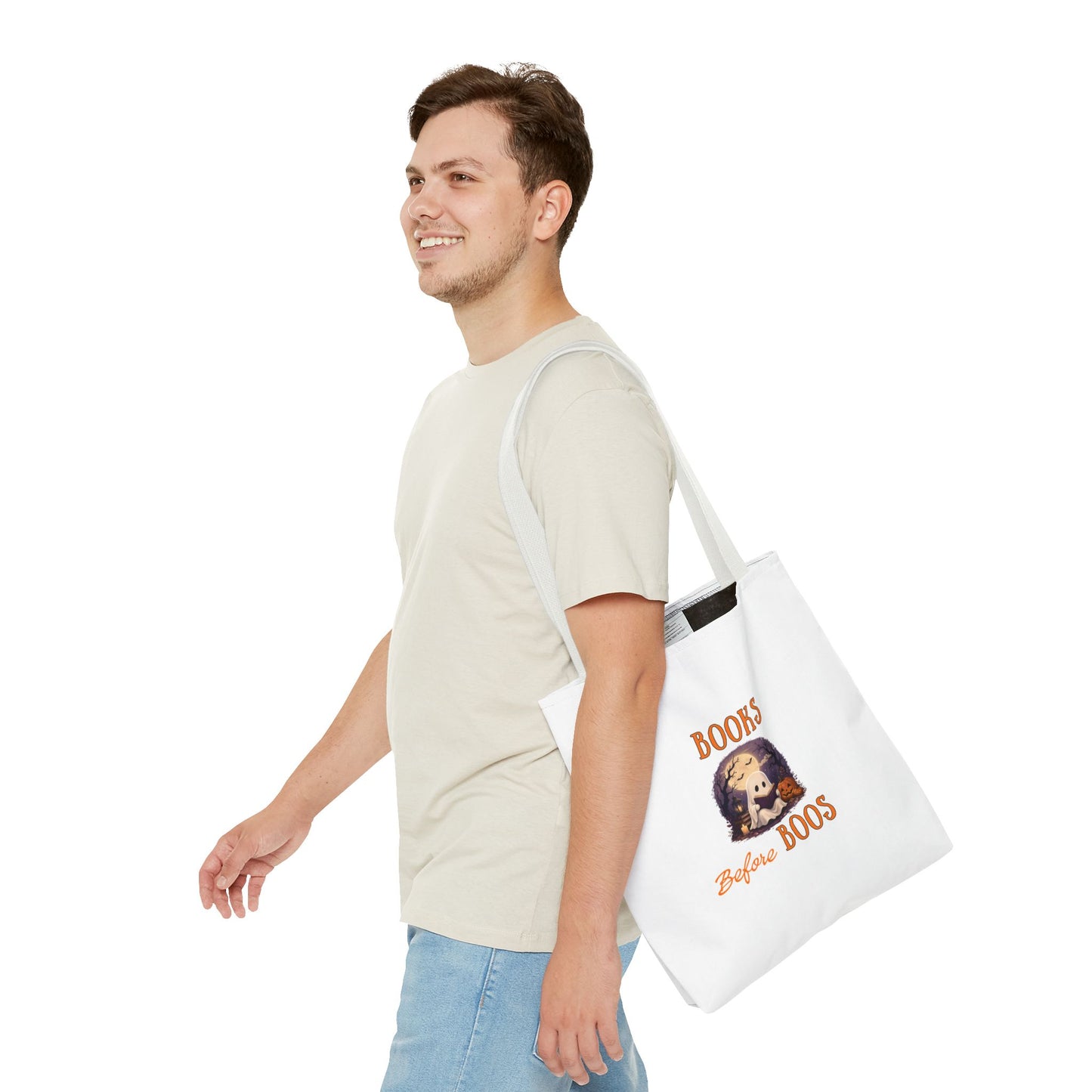 Halloween Tote Bag – Books Before Boos Book Lover Carryall