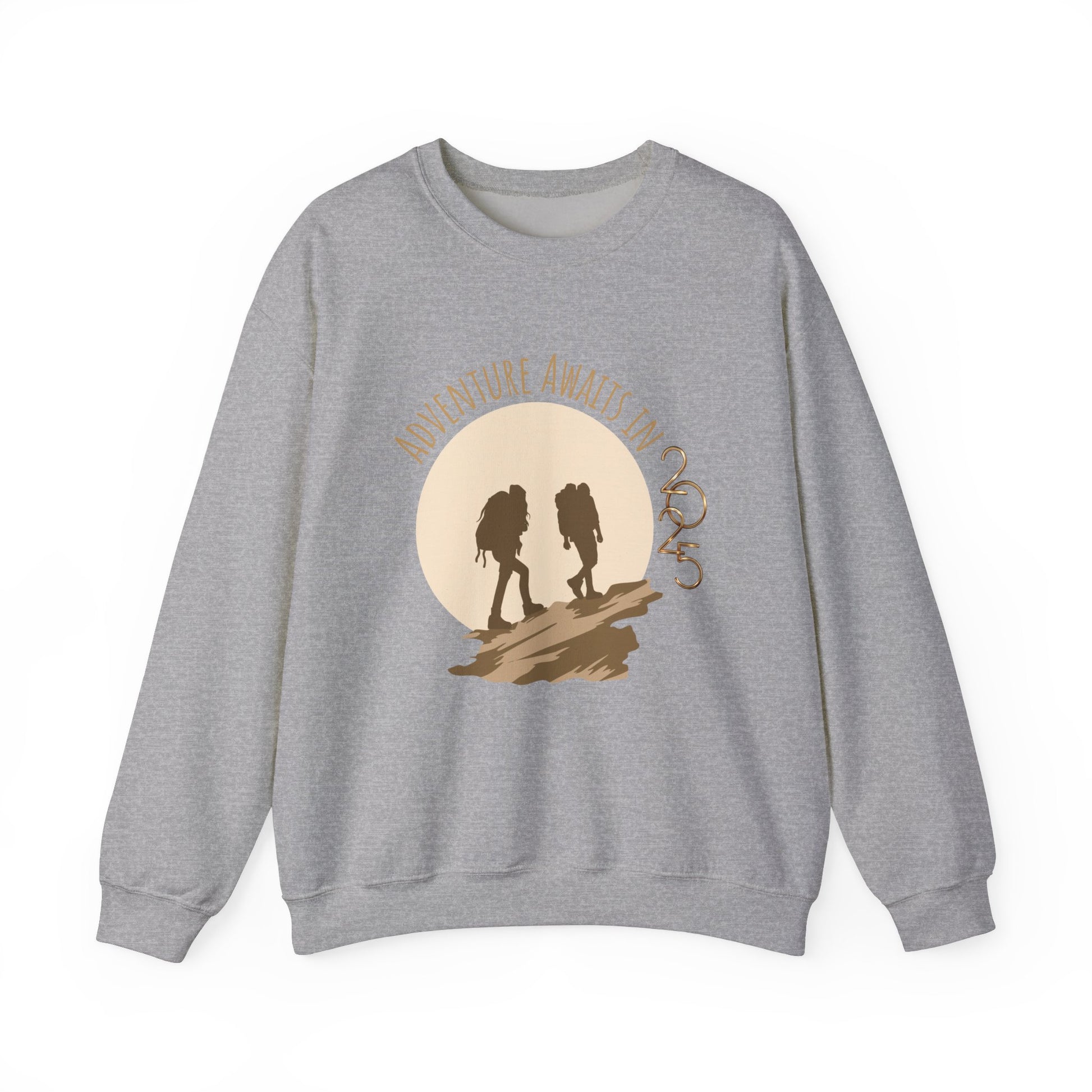 Adventure awaits in 2025 sweatshirt -Sport grey