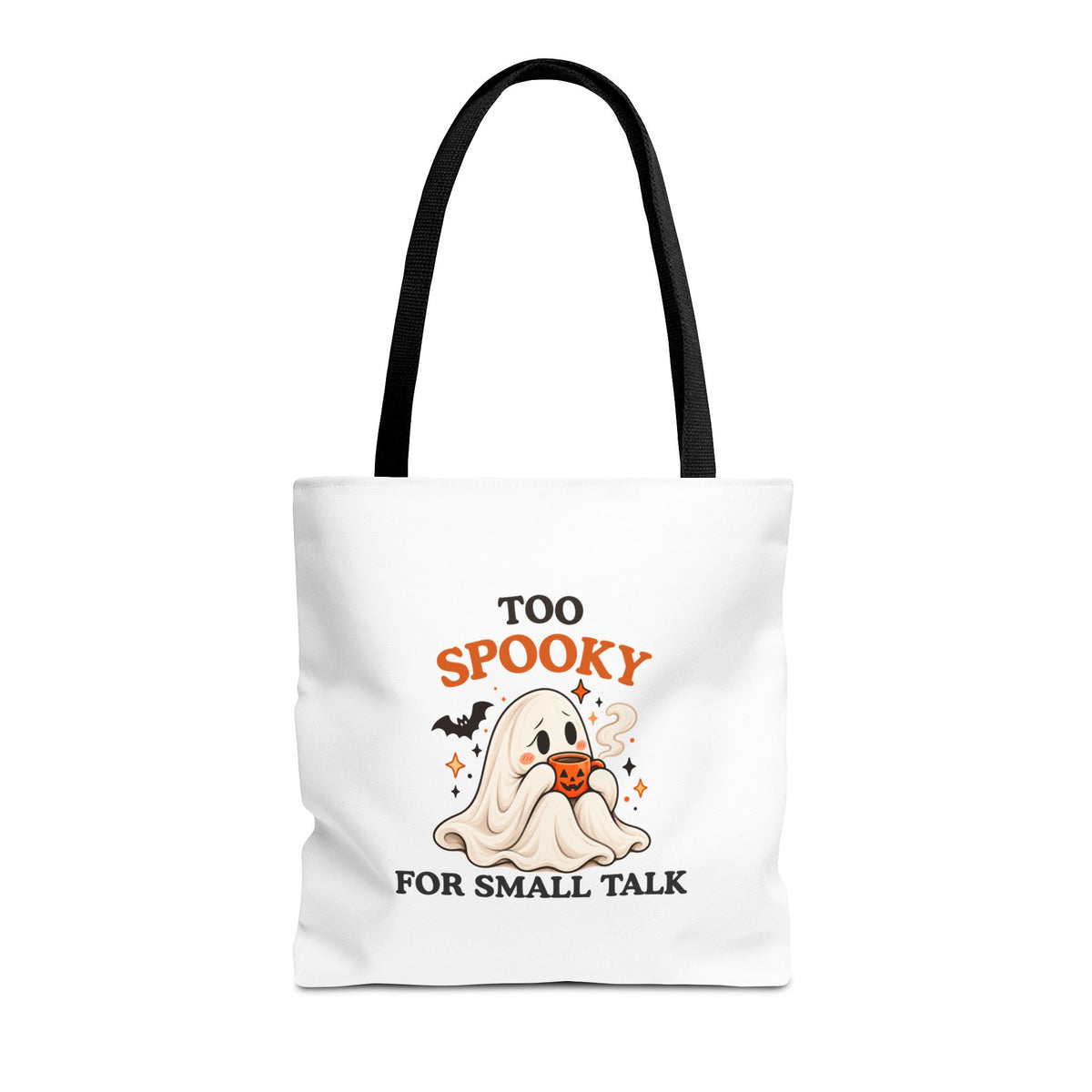 Introvert Tote Bag – Too Spooky for Small Talk Ghost Bag