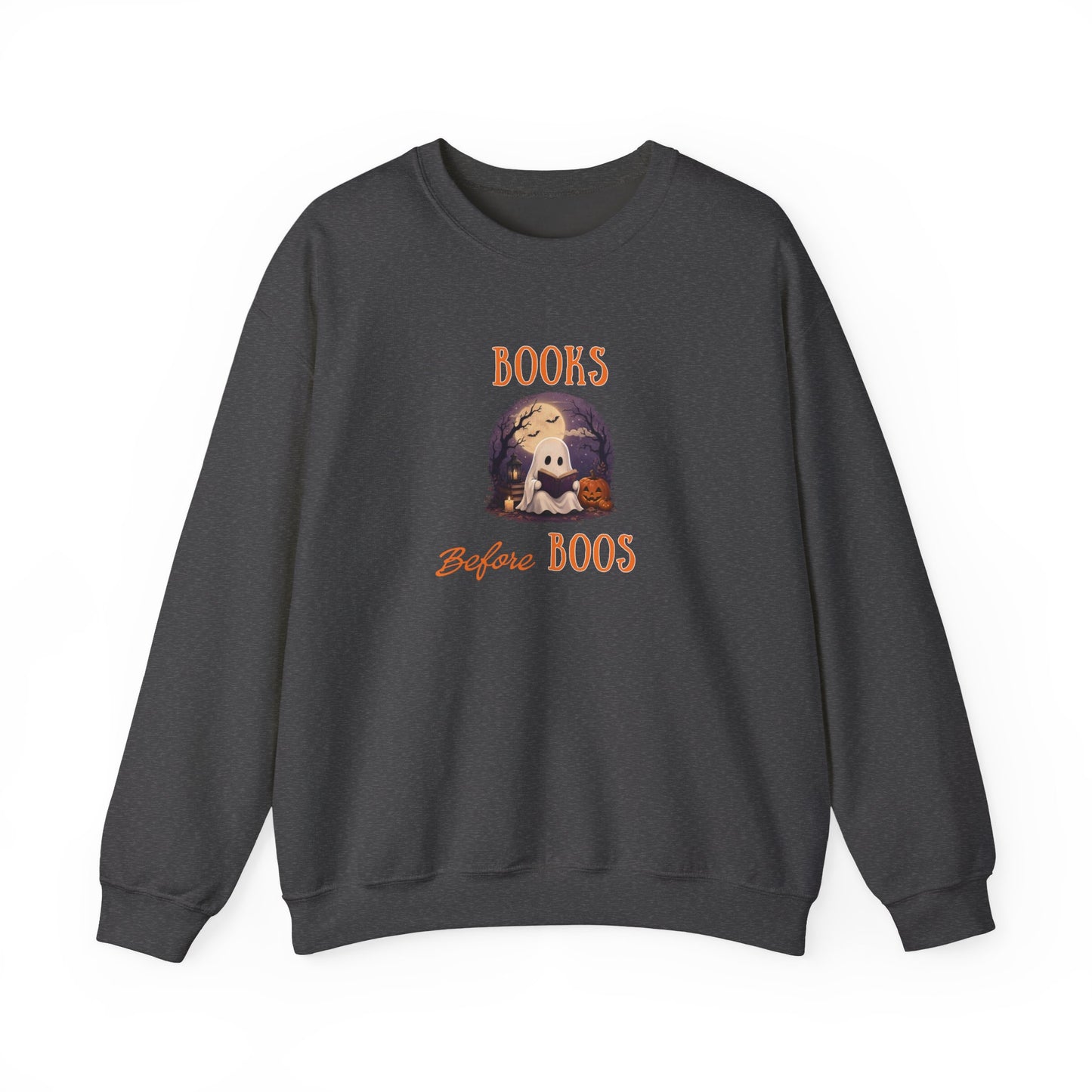 Halloween Sweatshirt – Books Before Boos Cozy Ghost Reader Pullover