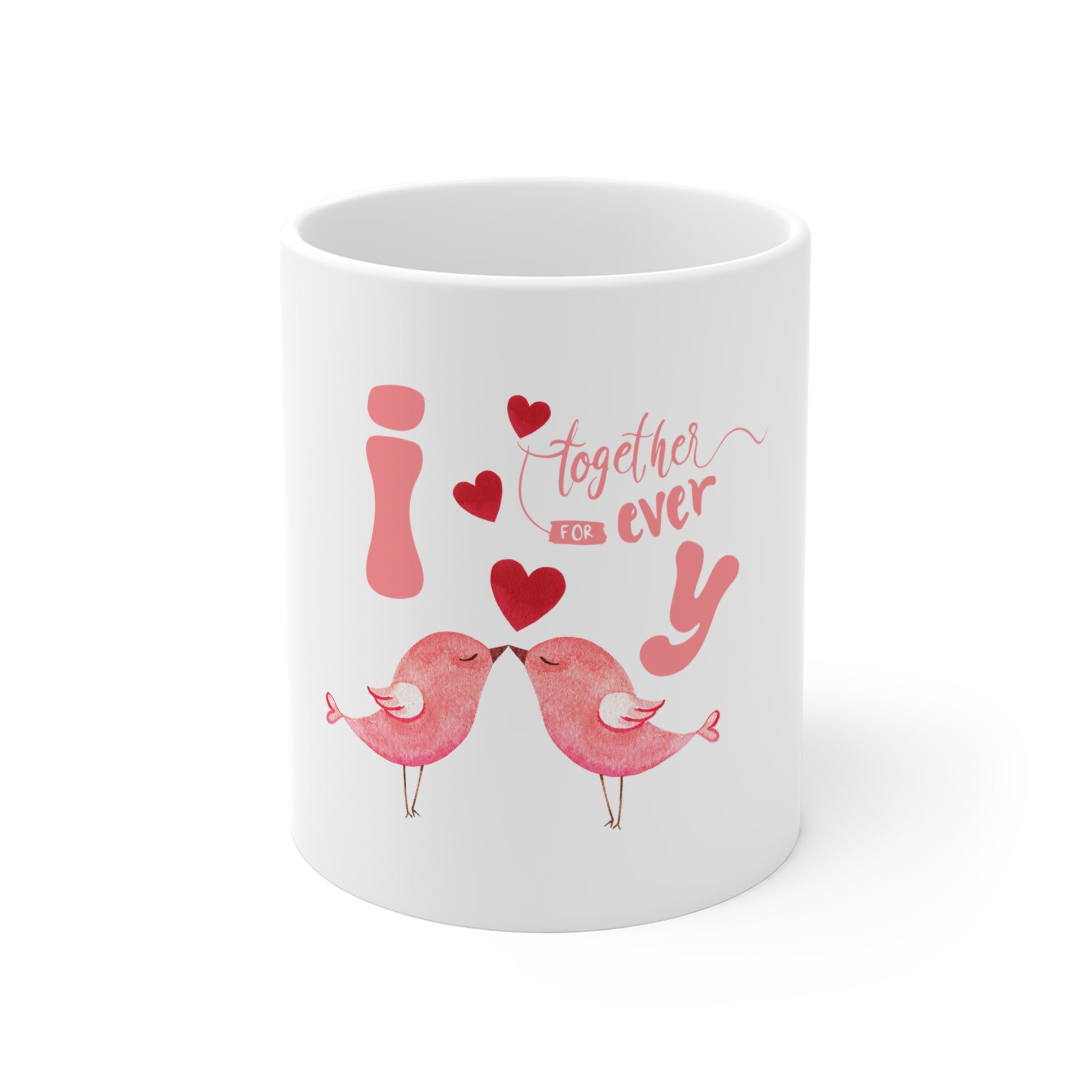 Love birds forever mug - white