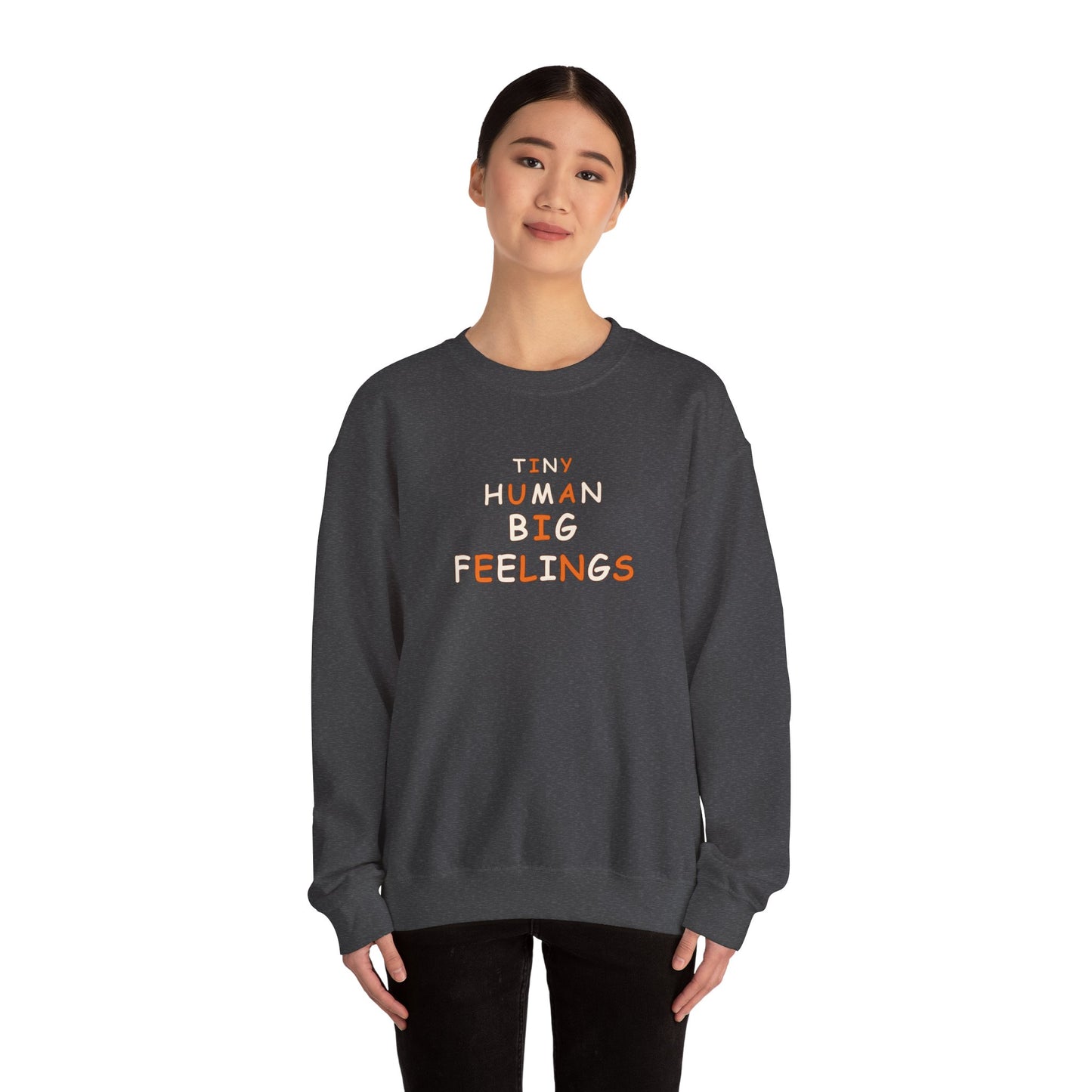 Teacher Sweatshirt – Tiny Human Big Feelings Pullover