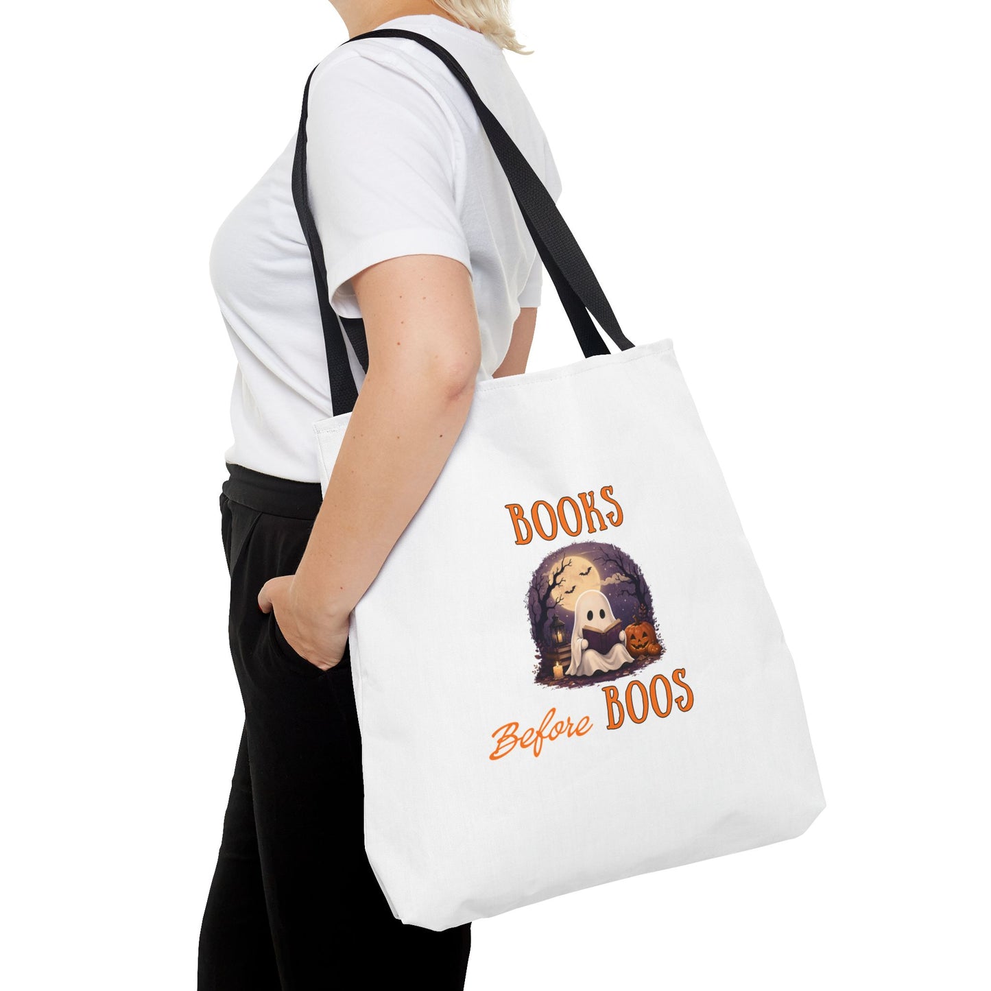 Halloween Tote Bag – Books Before Boos Book Lover Carryall