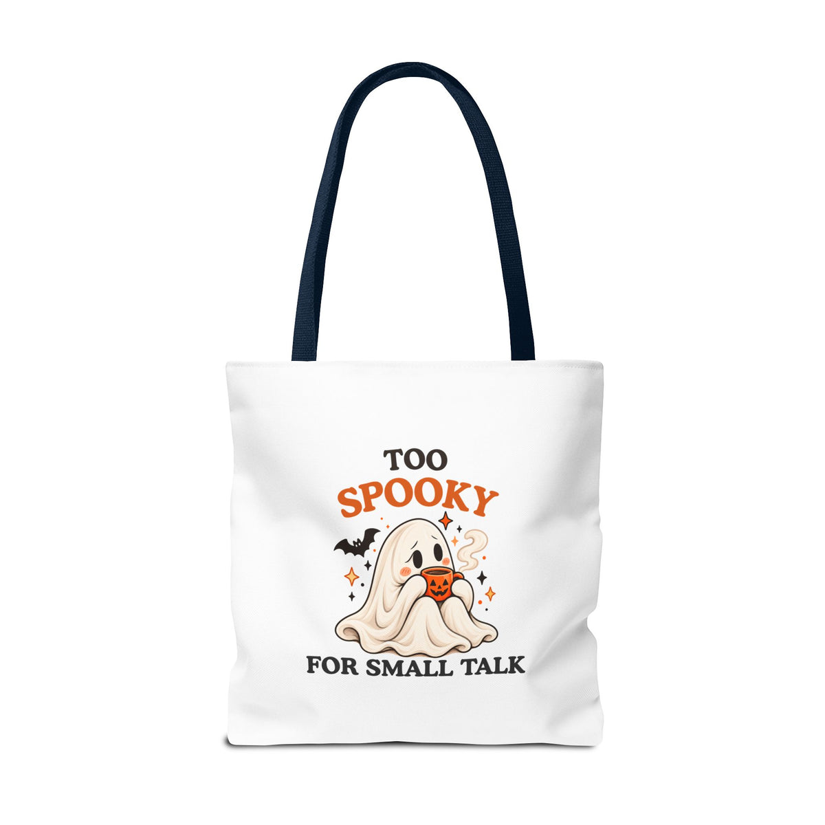 Introvert Tote Bag – Too Spooky for Small Talk Ghost Bag