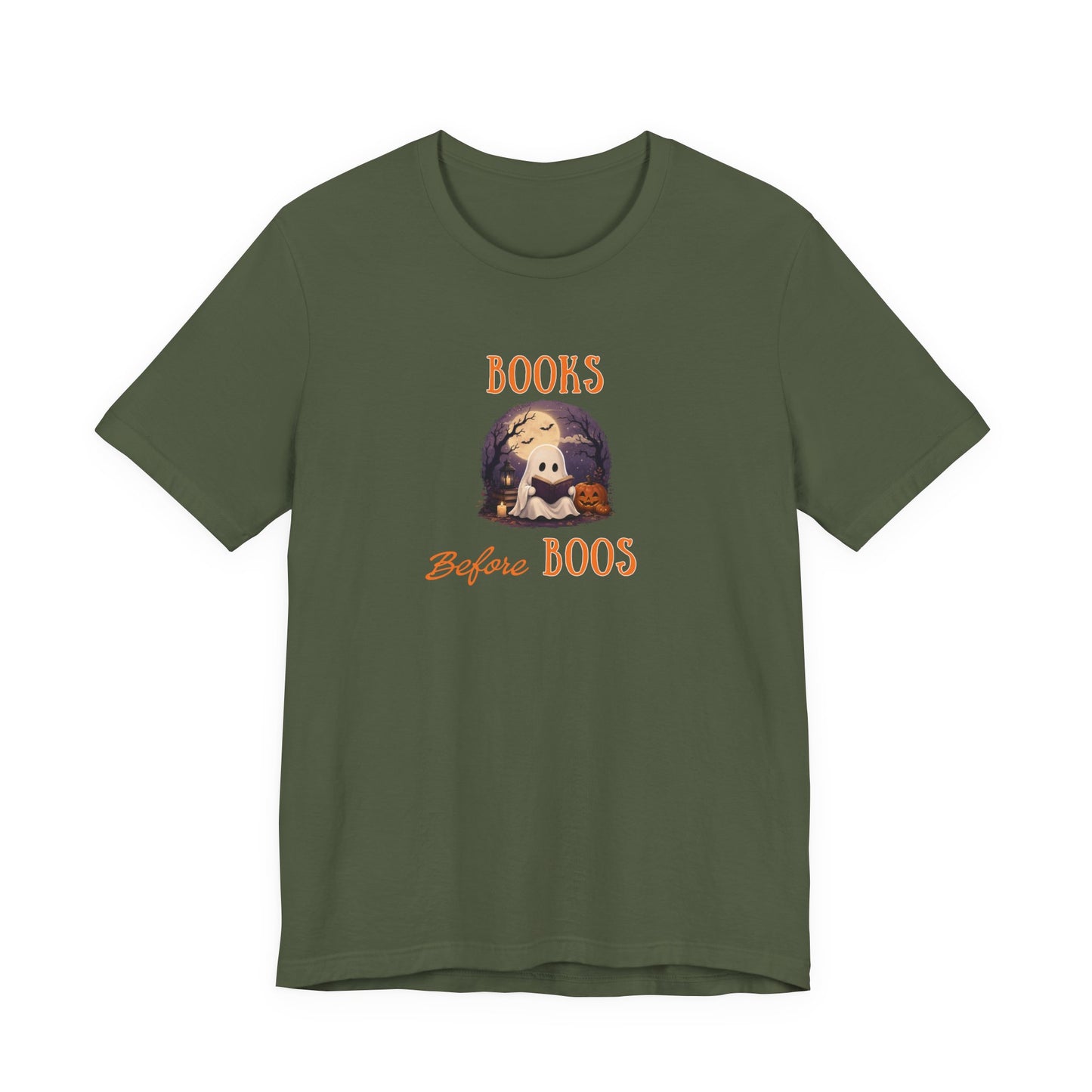 Halloween Shirt – Books Before Boos Ghost Reading Tee