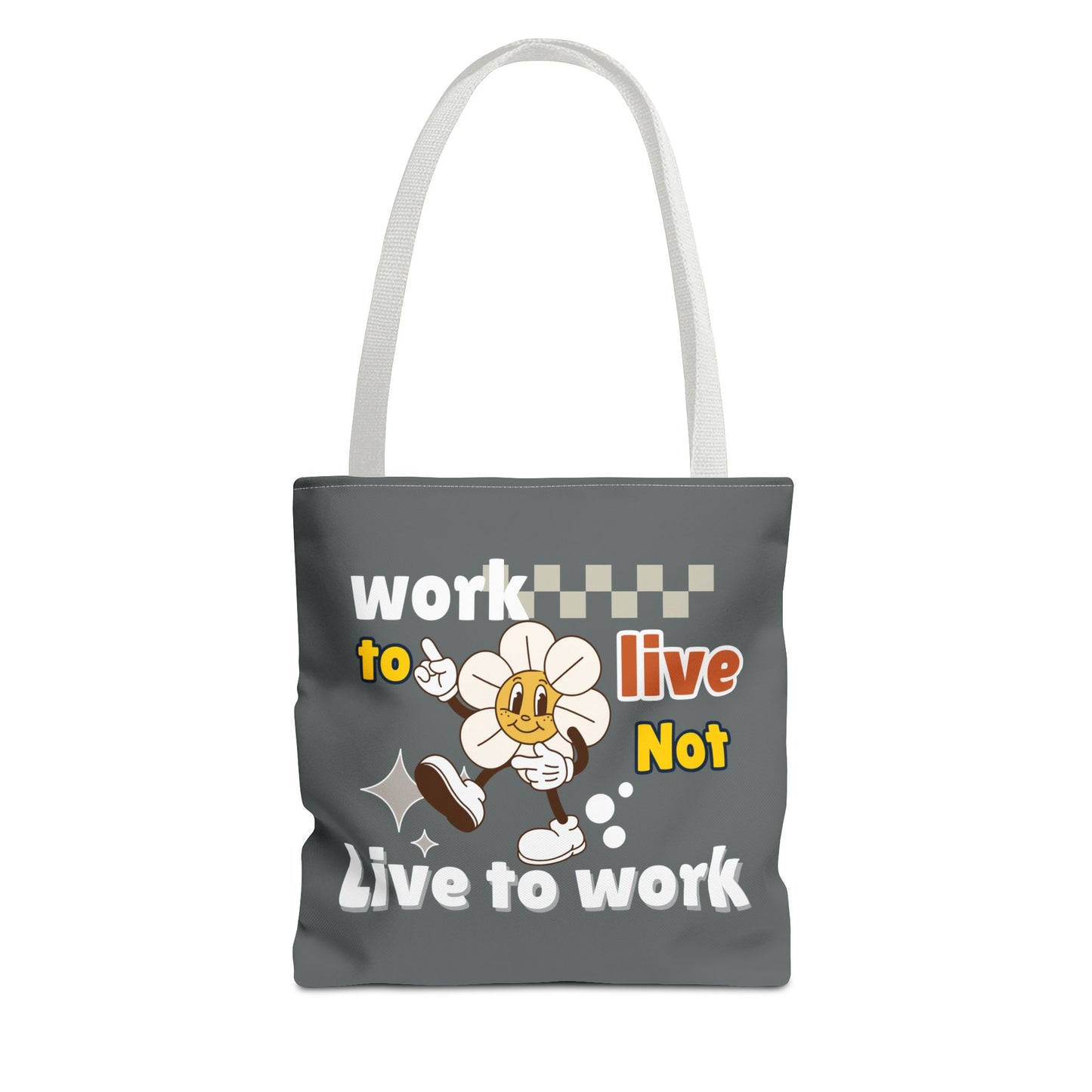 Eco-friendly tote bag with white handle